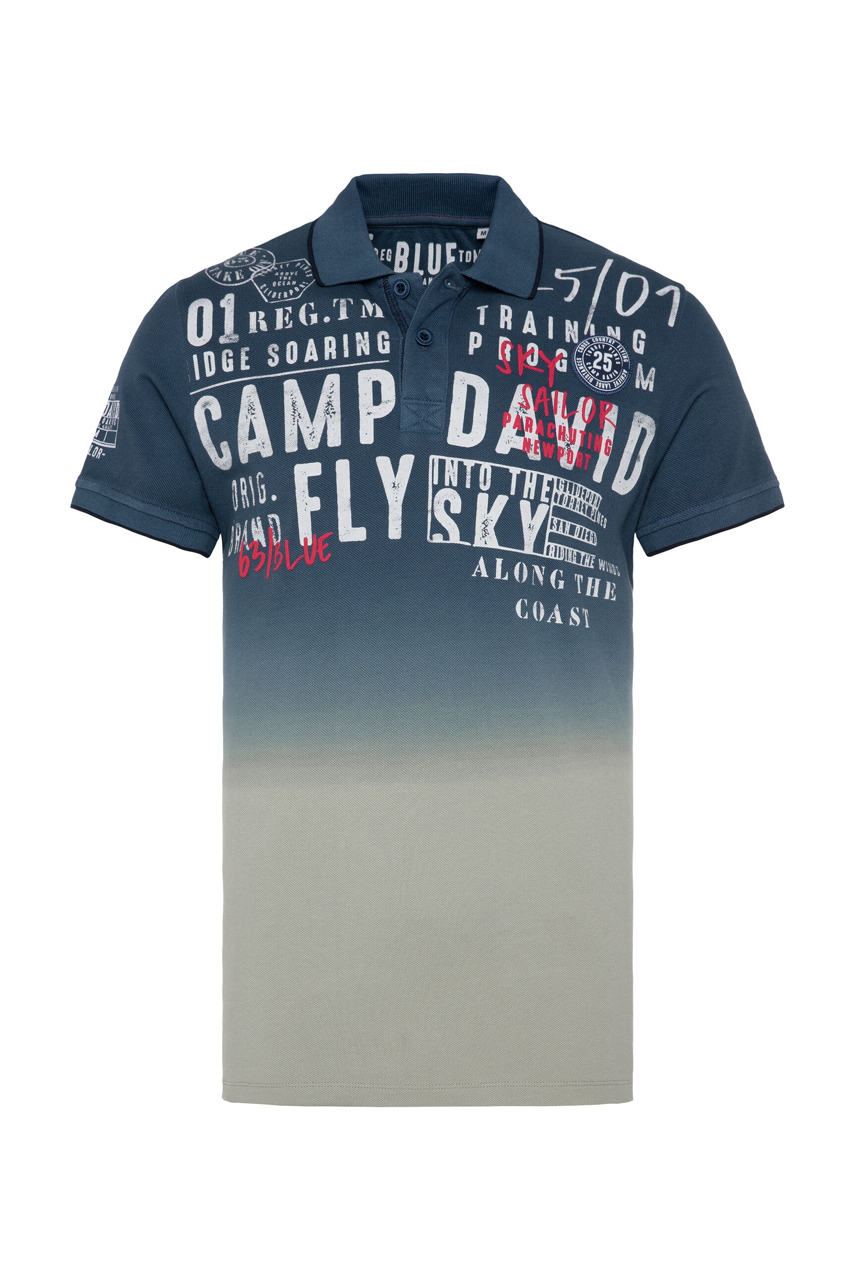 CAMP DAVID Poloshirt, mit Seitenschlitze