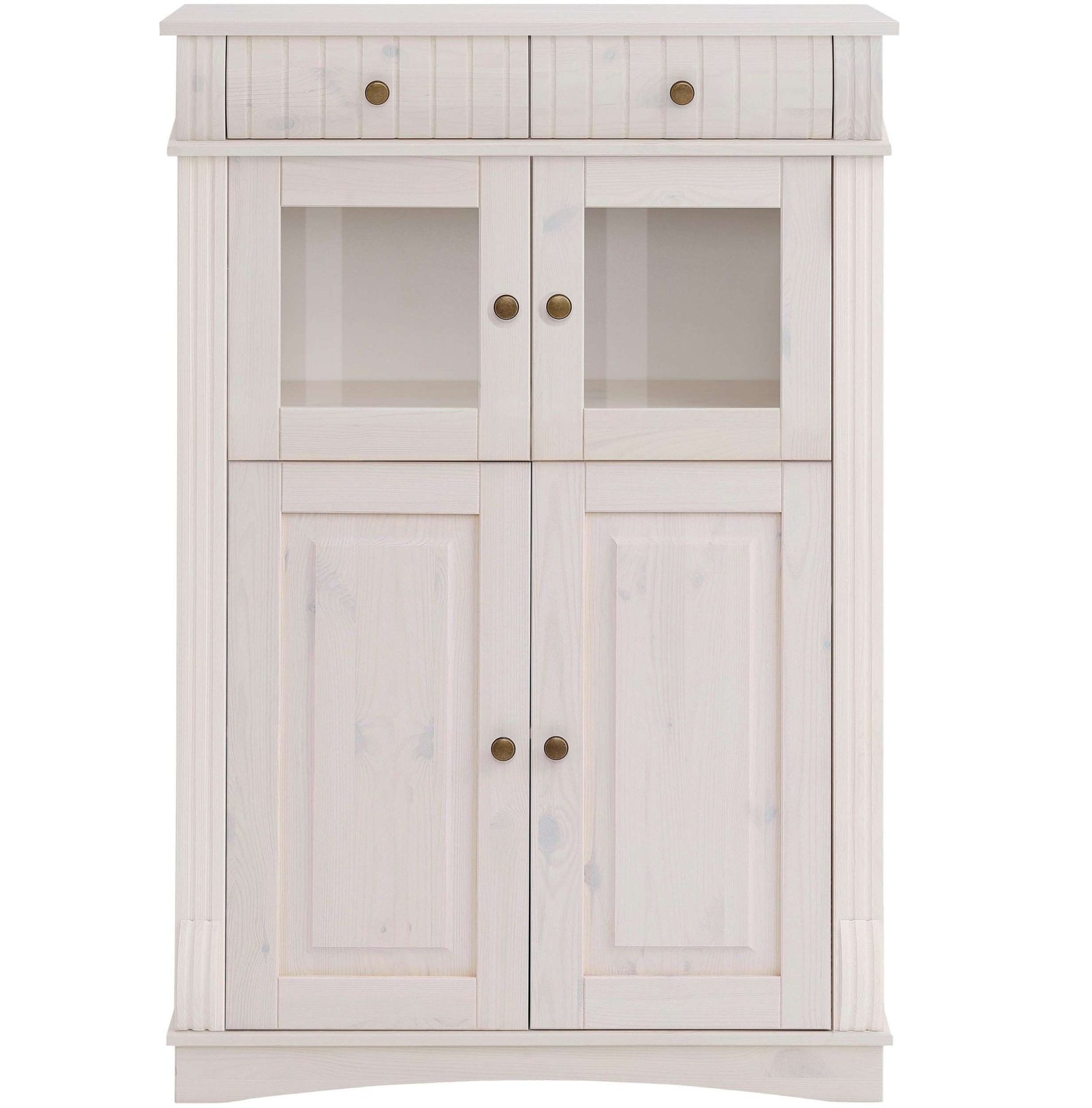 Home affaire Highboard "Teresa Mini-Vitrine mit Glastüren und 2 Schubkästen günstig online kaufen
