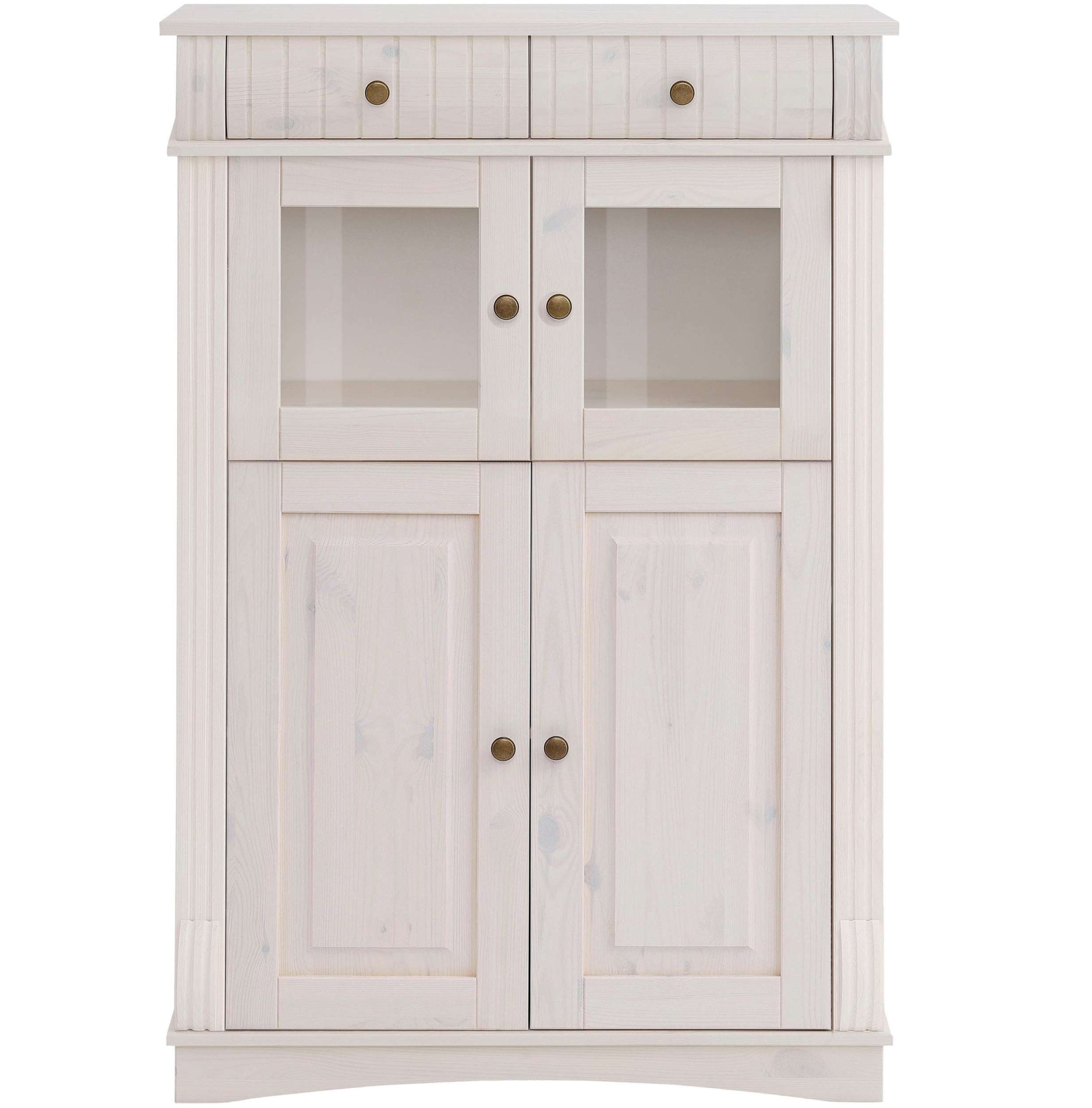 OTTO home Highboard "Teresa Mini-Vitrine mit Glastüren und 2 Schubkästen" K günstig online kaufen