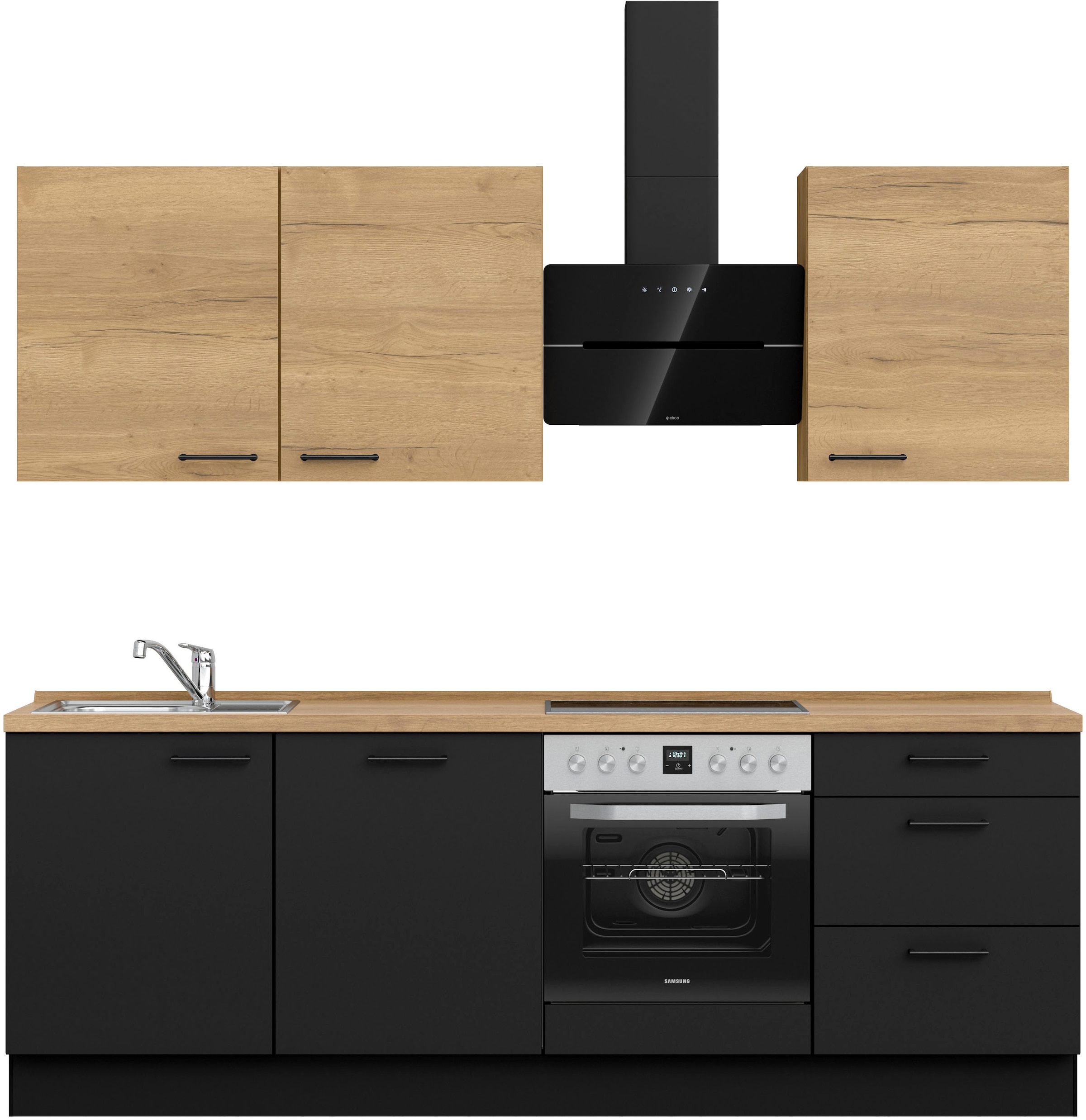 nobilia ""MIAMI", NEU: individuell anpassbar mit gratis Profi-Beratung" vormontiert, Breite 240 cm, Ausrichtung wählbar, wahlw. mit E-Geräten
