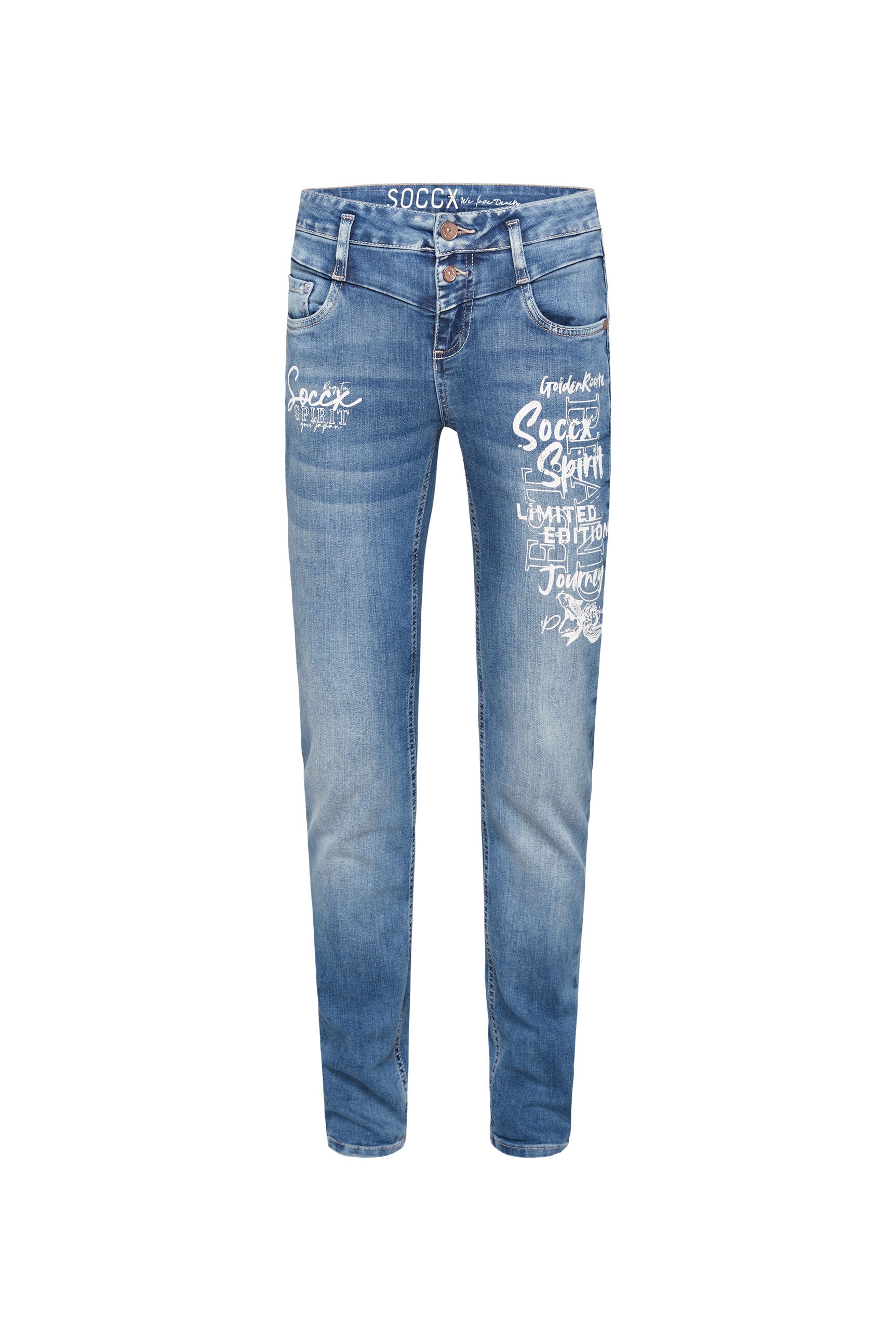 SOCCX Slim-fit-Jeans, mit normaler Leibhöhe
