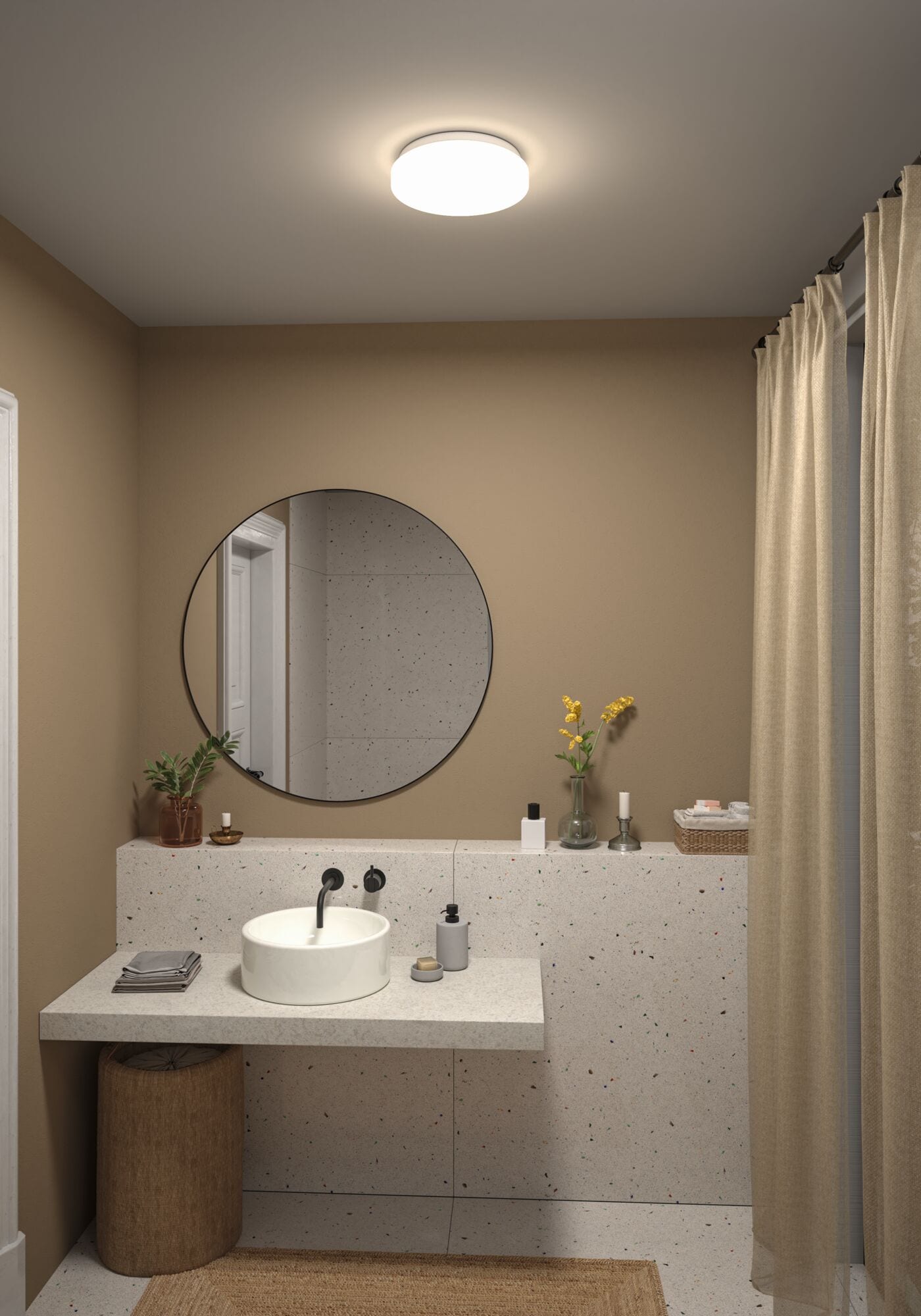 Paulmann LED Wandleuchte »LED Wandleuchte Luiana IP44 weiß«, 1 flammig, mehrere Helligkeitsstufen, Farbwechsler, Farbsteuerung