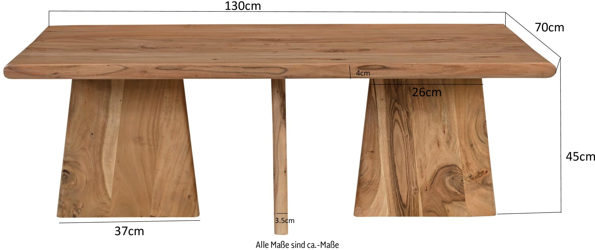 SIT Couchtisch »ACACIA WAVE«, mit ausgeprägter Maserung