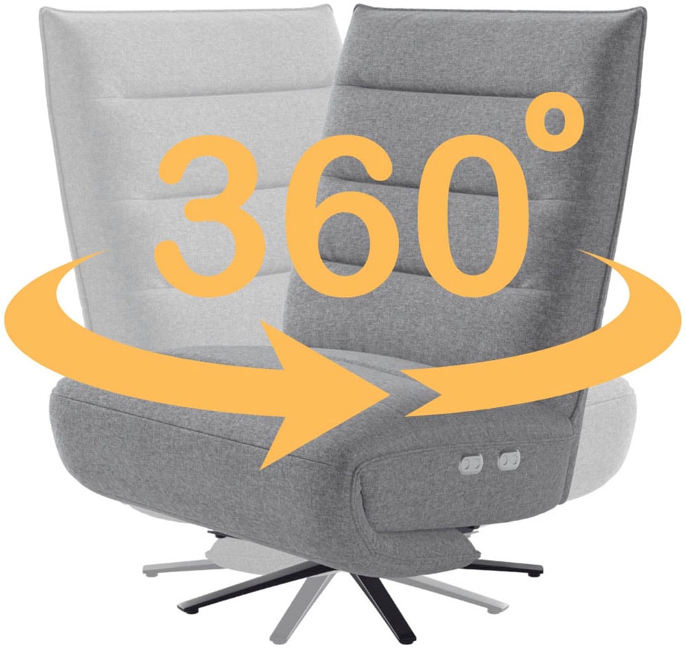 sit&more TV-Sessel »Eve« mit Herz-Waage und 2 Motoren, Bedienfelder im Sitz