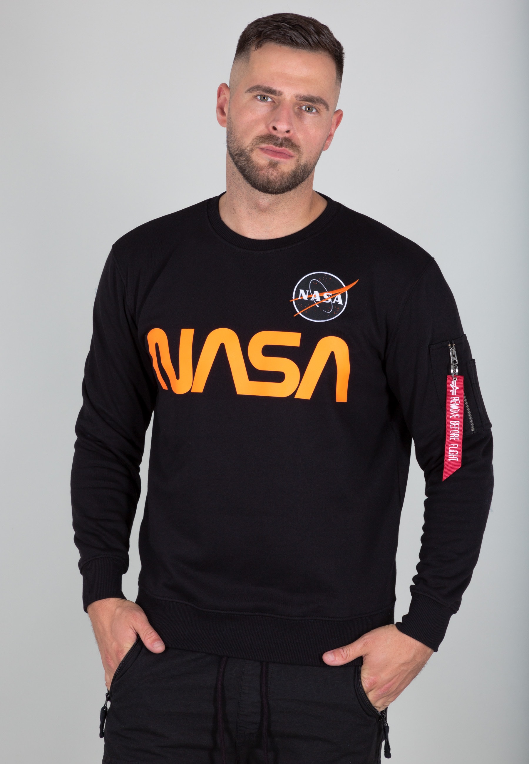 Industries »Alpha - ▷ Sweatshirts NASA Sweater Alpha | Industries BAUR Sweater« Men Reflective kaufen