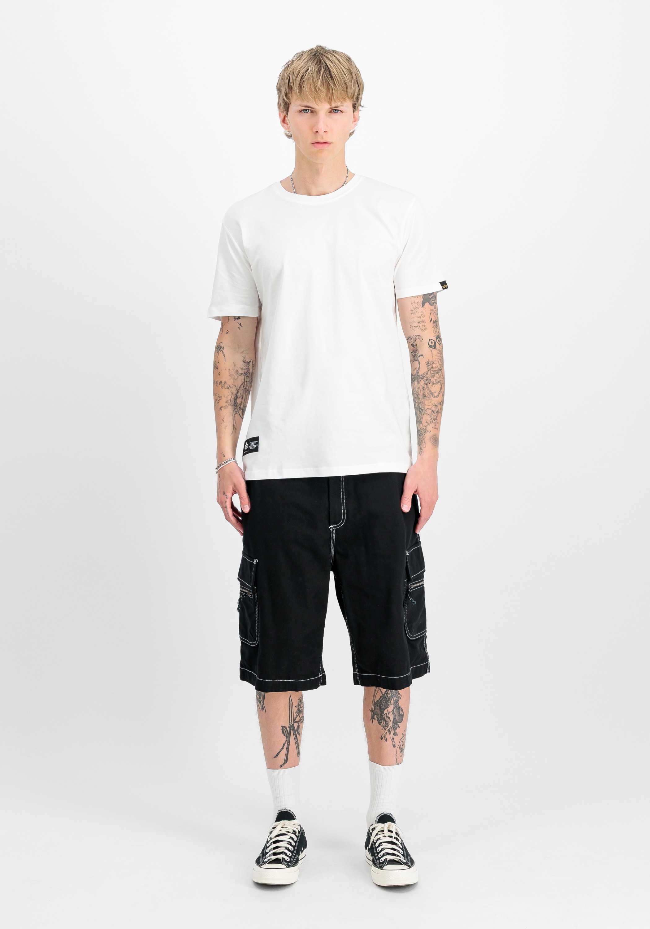 Alpha Industries Label Back Print T-Shirt White M 5