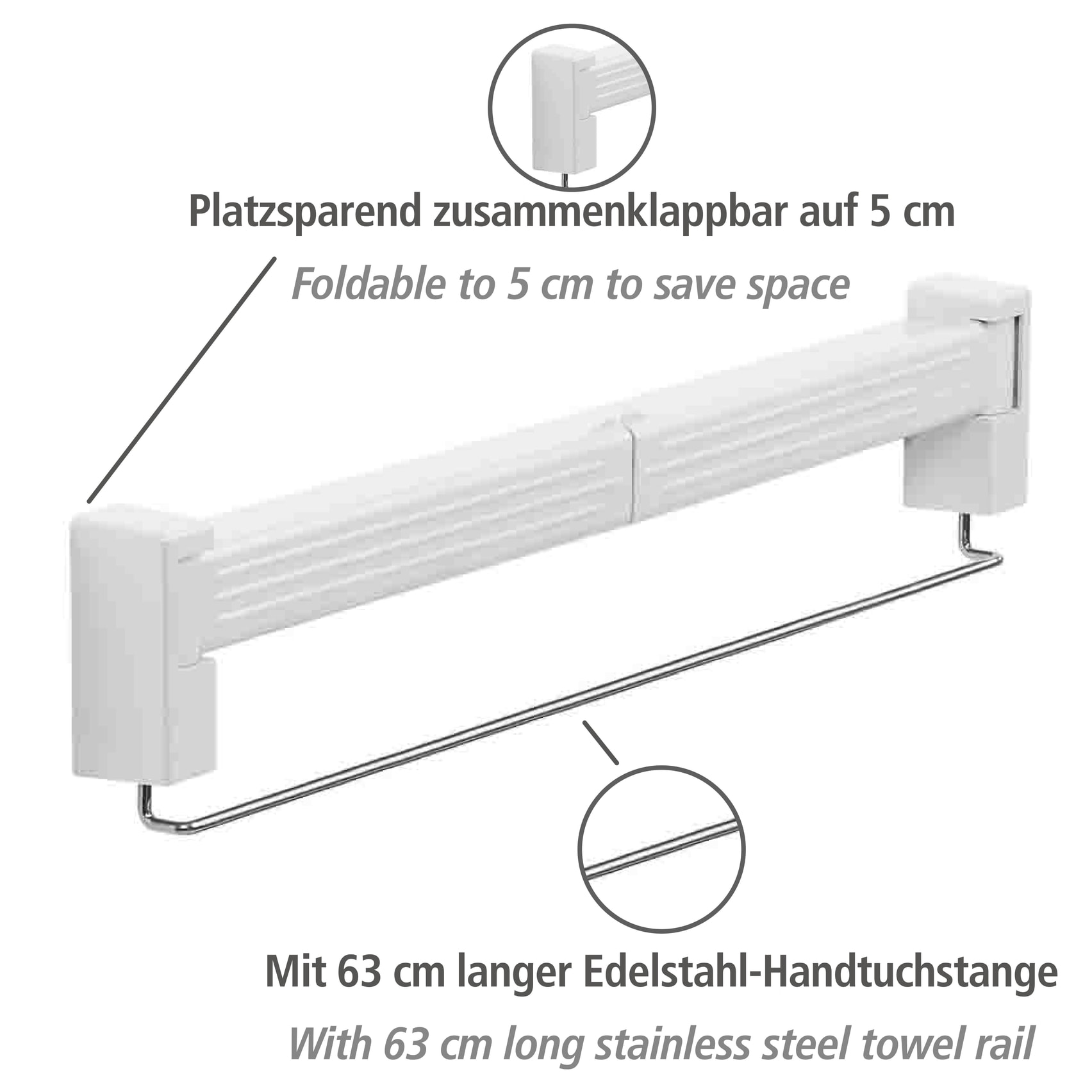WENKO Balkonwäschetrockner "Modell Butterfly" Wäschetrockner zur Wandmontag günstig online kaufen