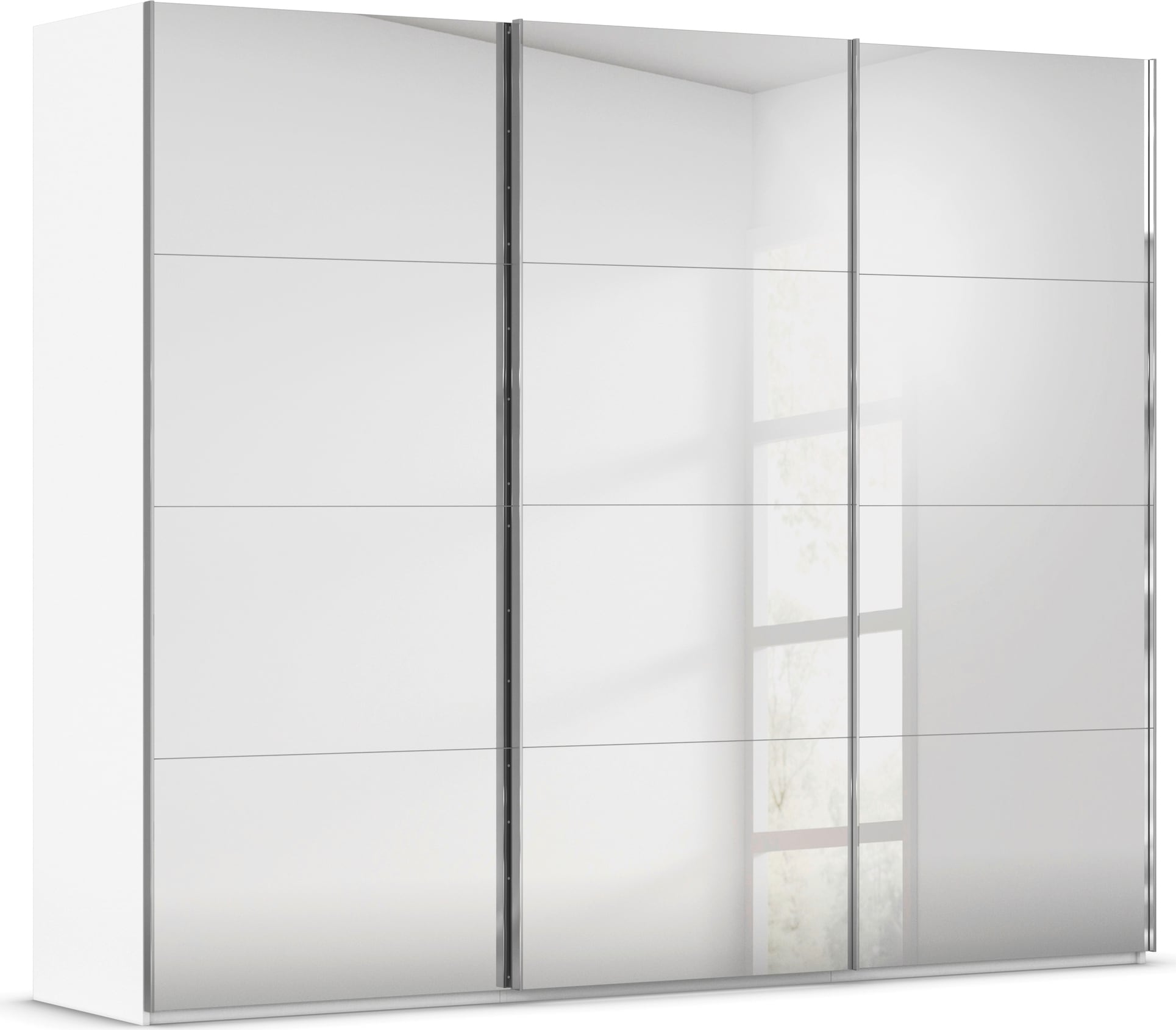 rauch "Kleiderschrank Schrank Garderobe Schlafzimmerschrank SCALE-FYRA" edle viergeteilte Türen, Spiegelfront und viele Farben MADE IN GERMANY