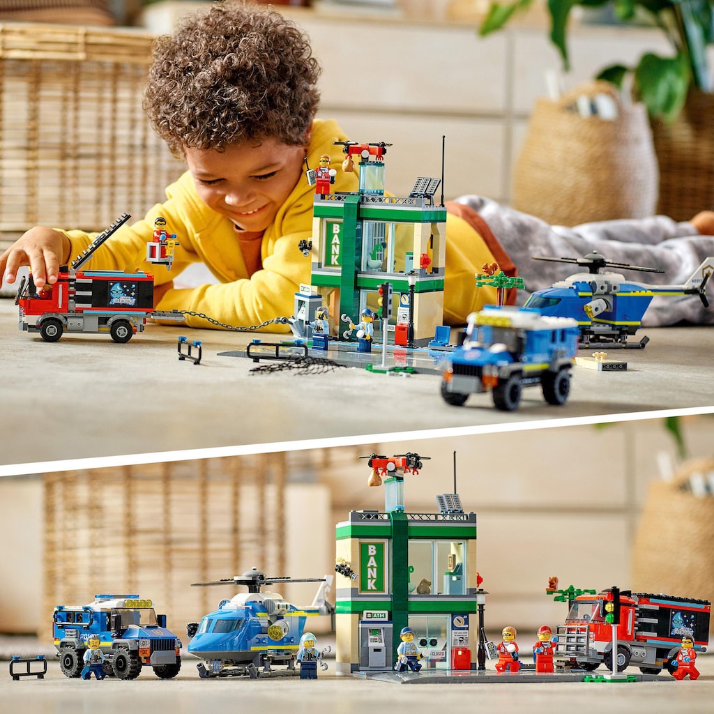 LEGO® Konstruktionsspielsteine »Banküberfall mit Verfolgungsjagd (60317), LEGO® City«, (915 St.)