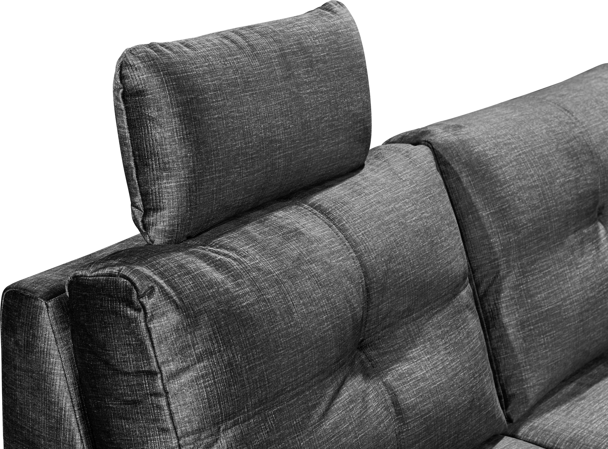 ED EXCITING DESIGN Wohnlandschaft »Alija U-Form«, frei im Raum stellbar, Schlaffunktion, Kopfstützen, Armteilverstellung