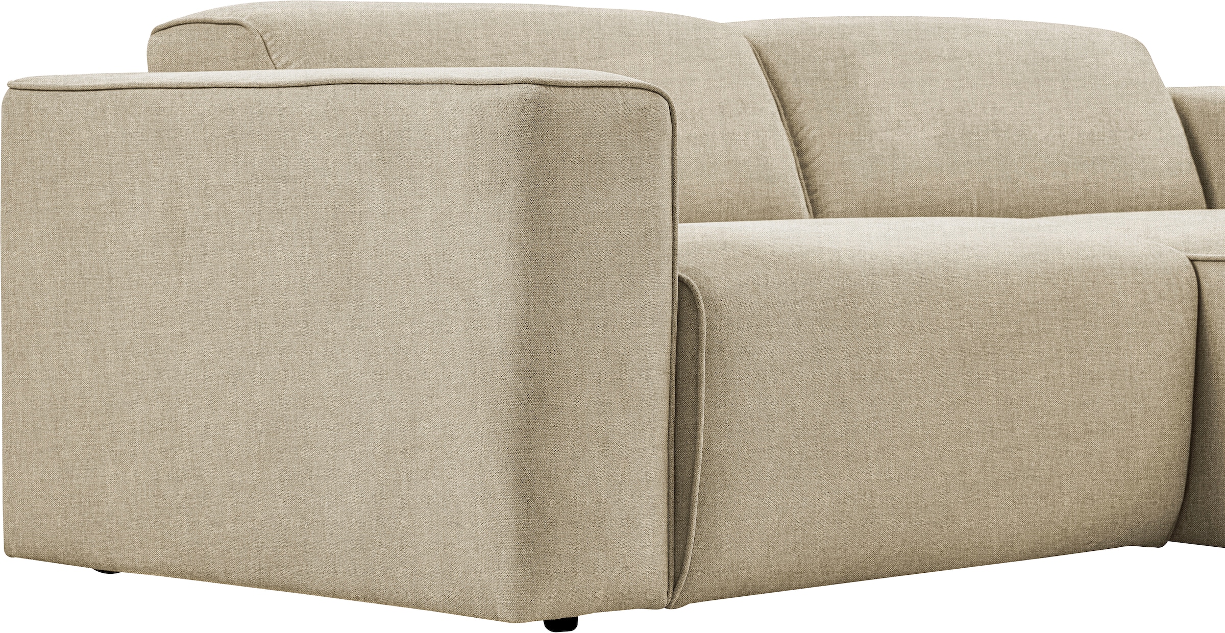 andas Ecksofa »Noord«, mit Kedernaht, Breite 234 cm, Cord, Struktur, Webstoff