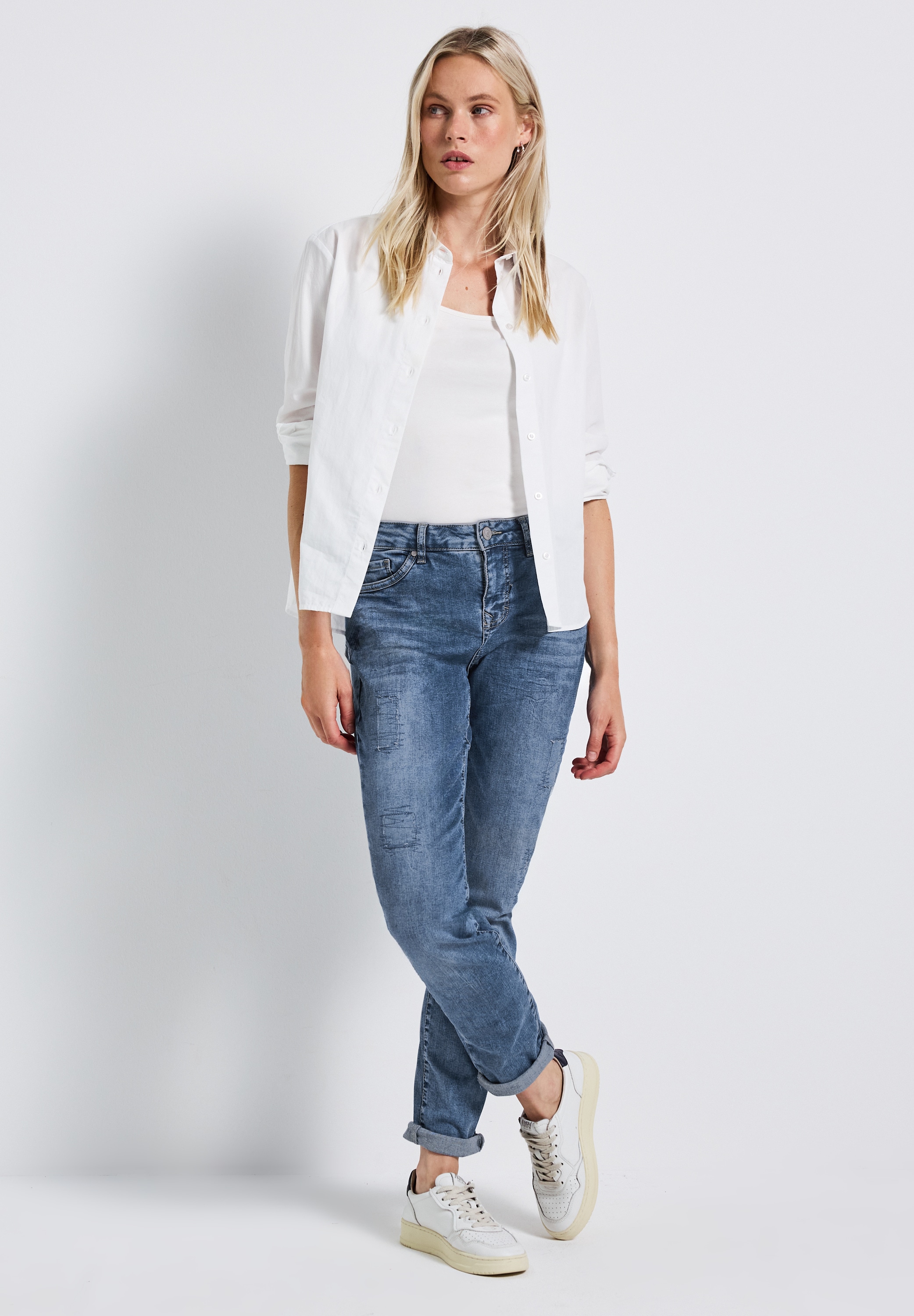STREET ONE Loose-fit-Jeans, Middle Waist