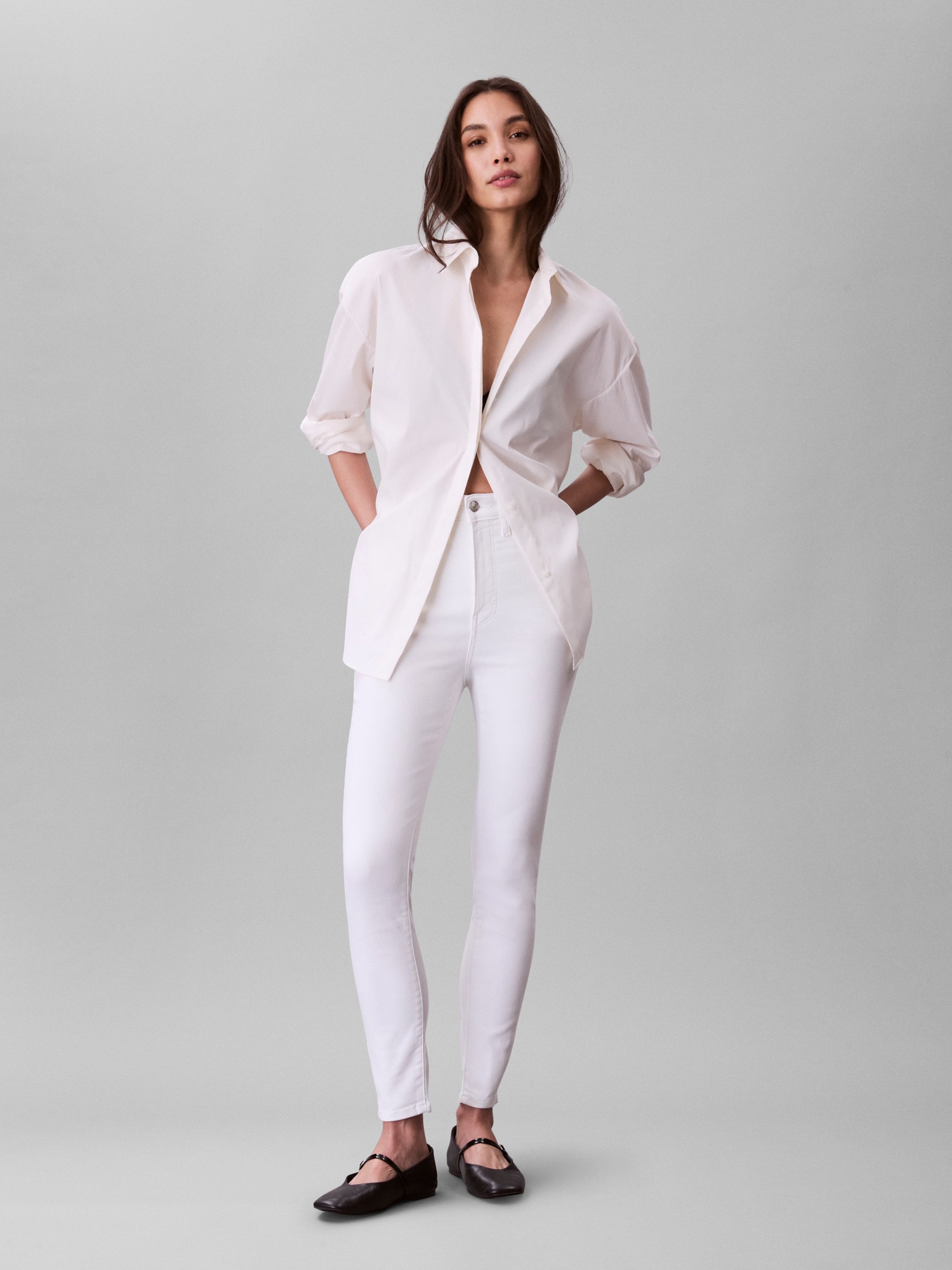 Calvin Klein Jeans Skinny-fit-Jeans "HGH RS SKNNY ANKL JN", Mit Gürtelschla günstig online kaufen