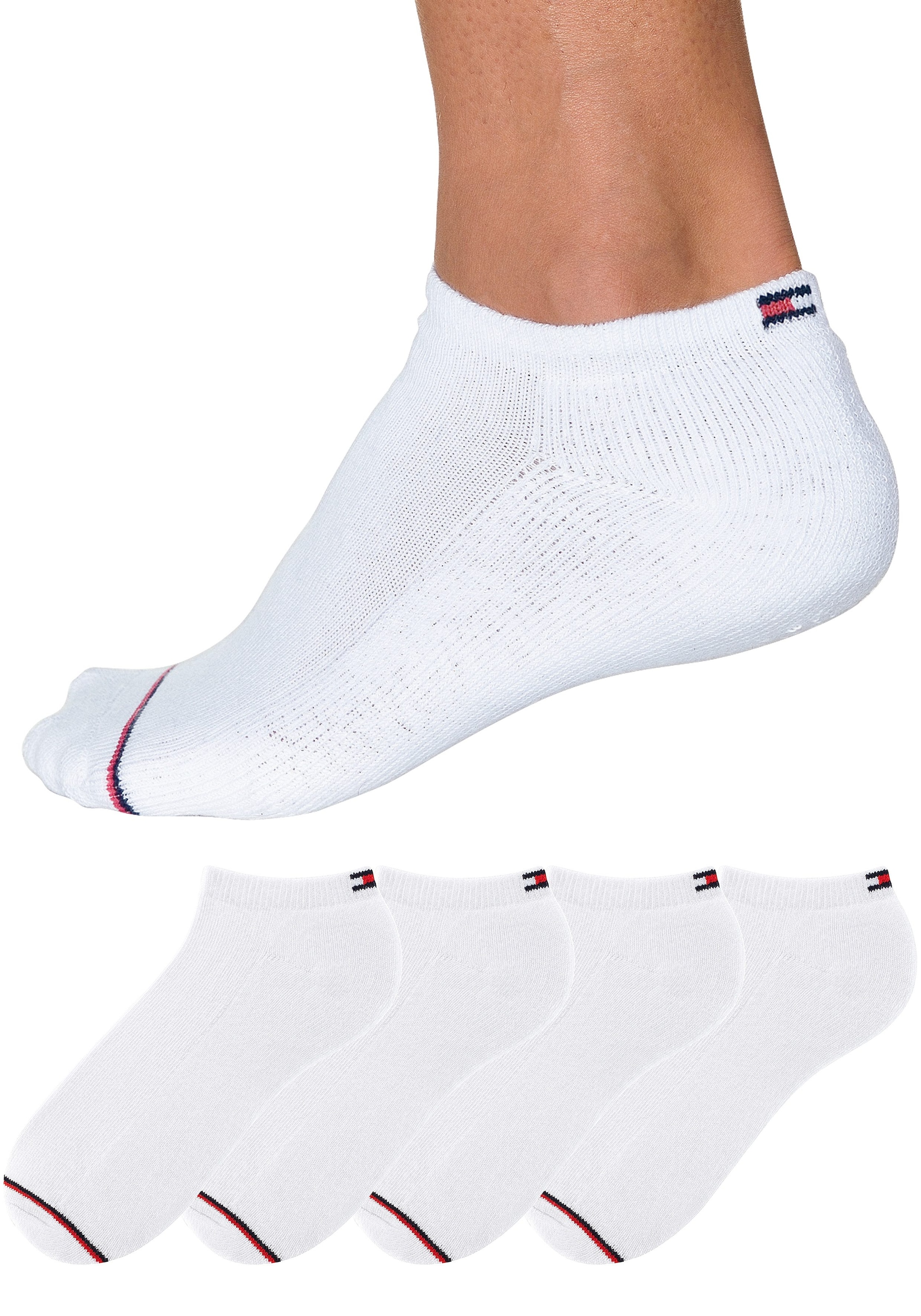 Tommy Hilfiger Sneakersocken, (4 Paar), mit Fußfrotteé günstig online kaufen