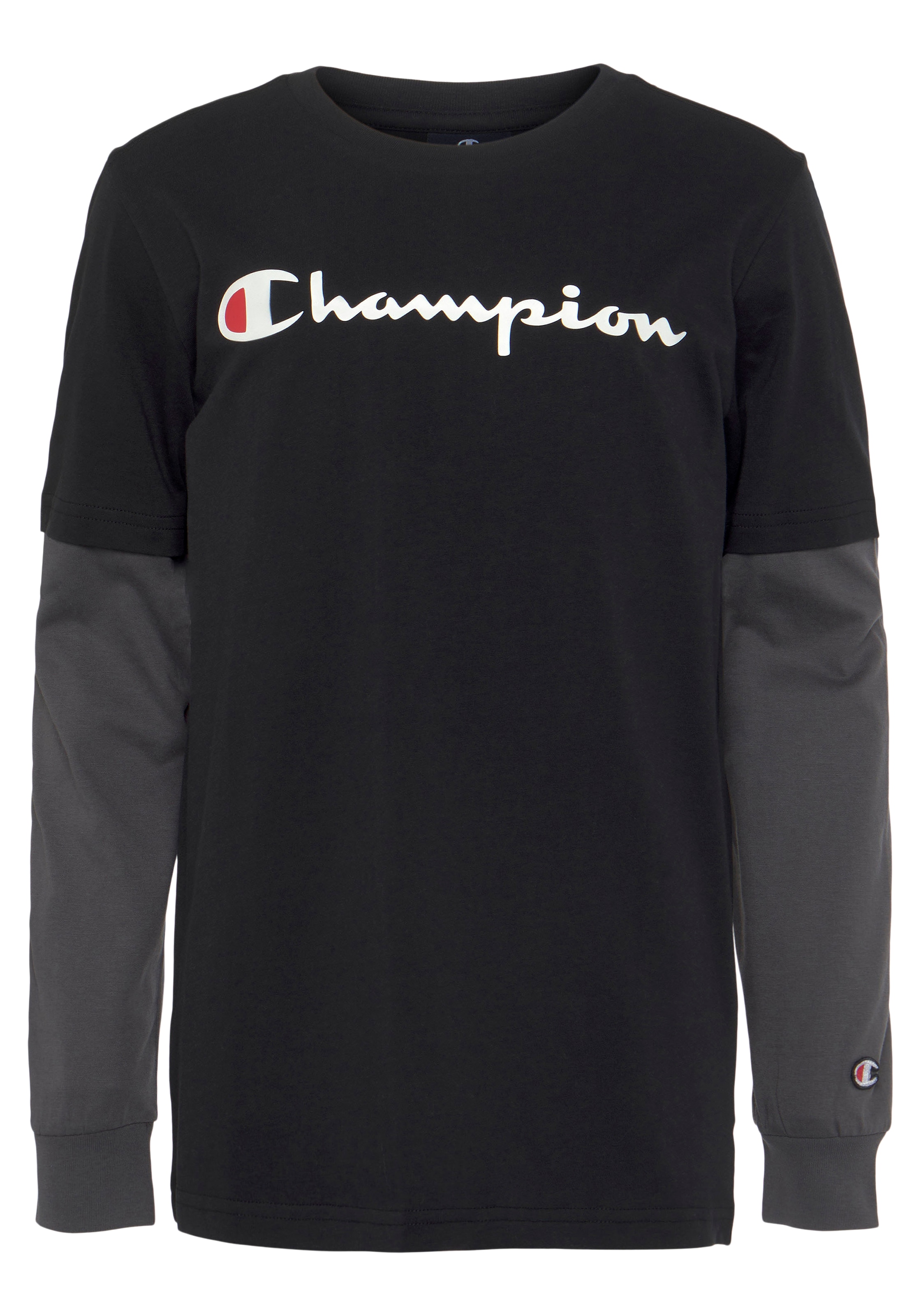 Champion Langarmshirt »Classic - Logo auf Raten Long BAUR Kinder« large | Sleeve für