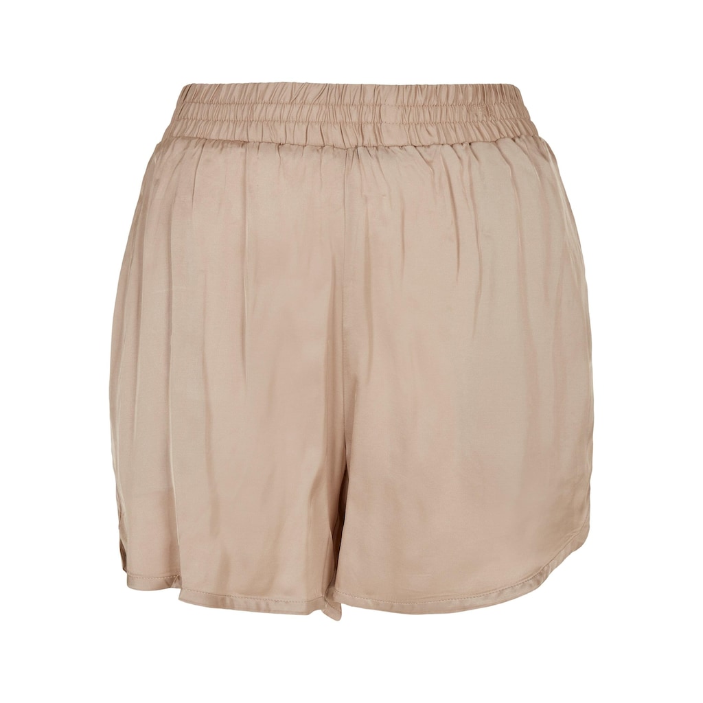 URBAN CLASSICS Shorts »Urban Classics Damen Ladies Viscose Satin Resort Shorts«, (1 tlg.)