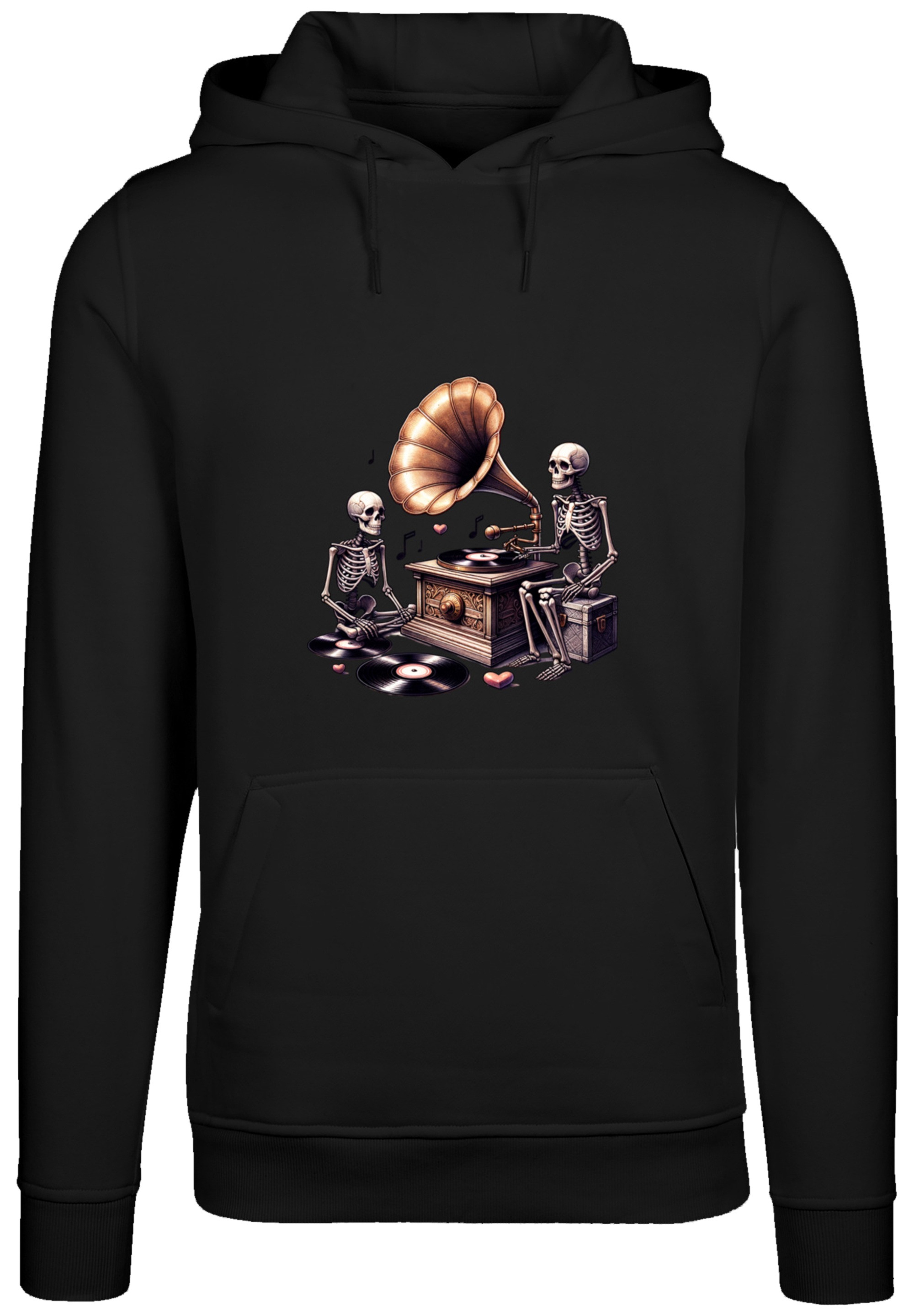 F4NT4STIC Kapuzenpullover "Gothic Skeleton Vintage Plattenspieler", Premium günstig online kaufen