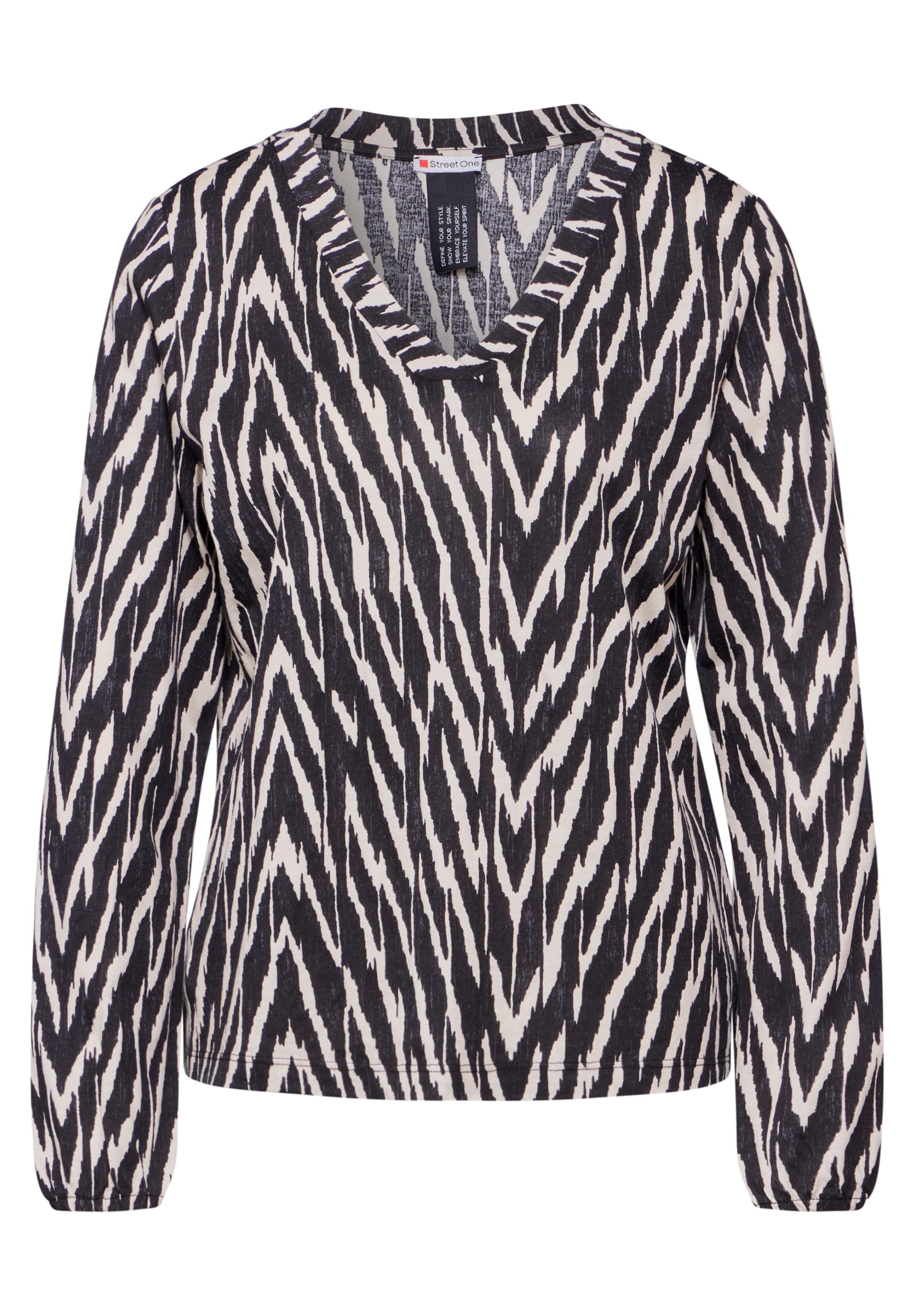 STREET ONE Langarmshirt, im soften Baumwoll-Mix
