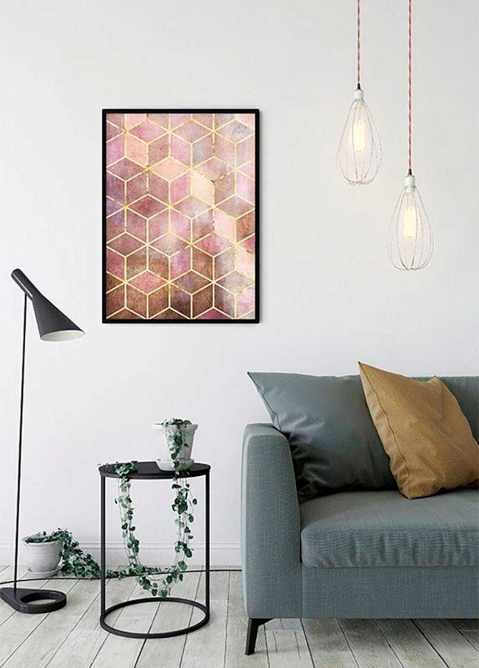 Komar Bild »Mosaik Rosso«, Formen-Kunst, (1 St.), Wandbild zur Dekoration - ohne Rahmen