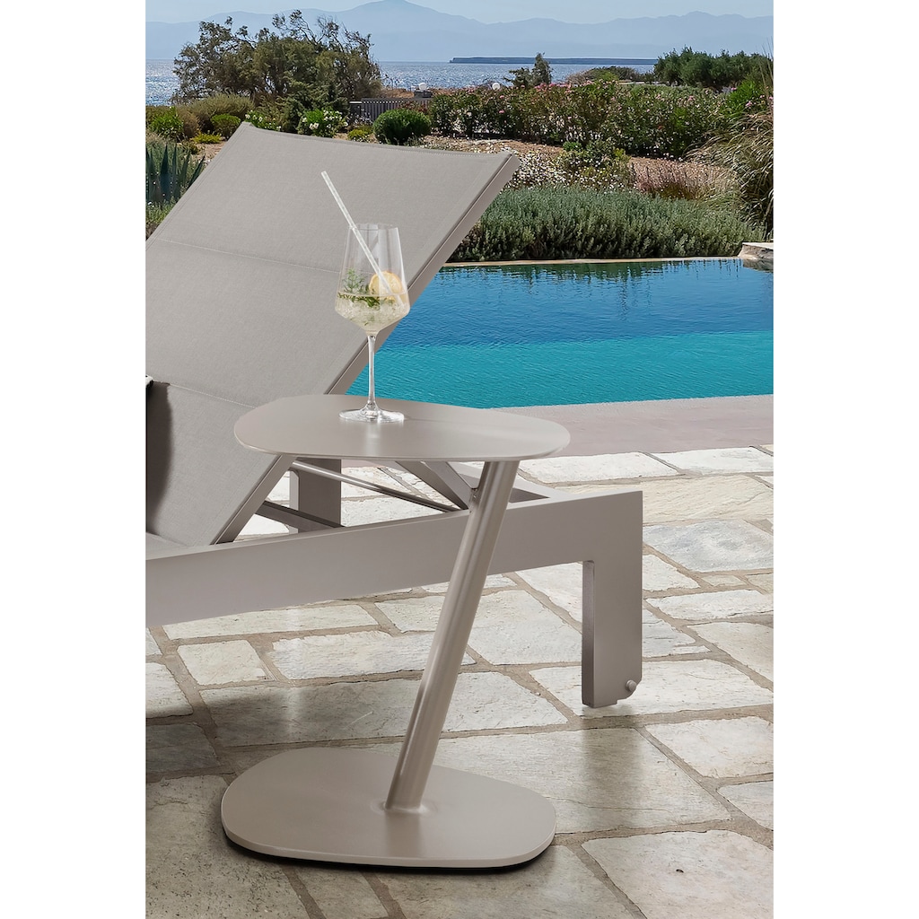 Destiny Beistelltisch »AMALFI«, Aluminium, Tisch 40x40x50cm, taupe