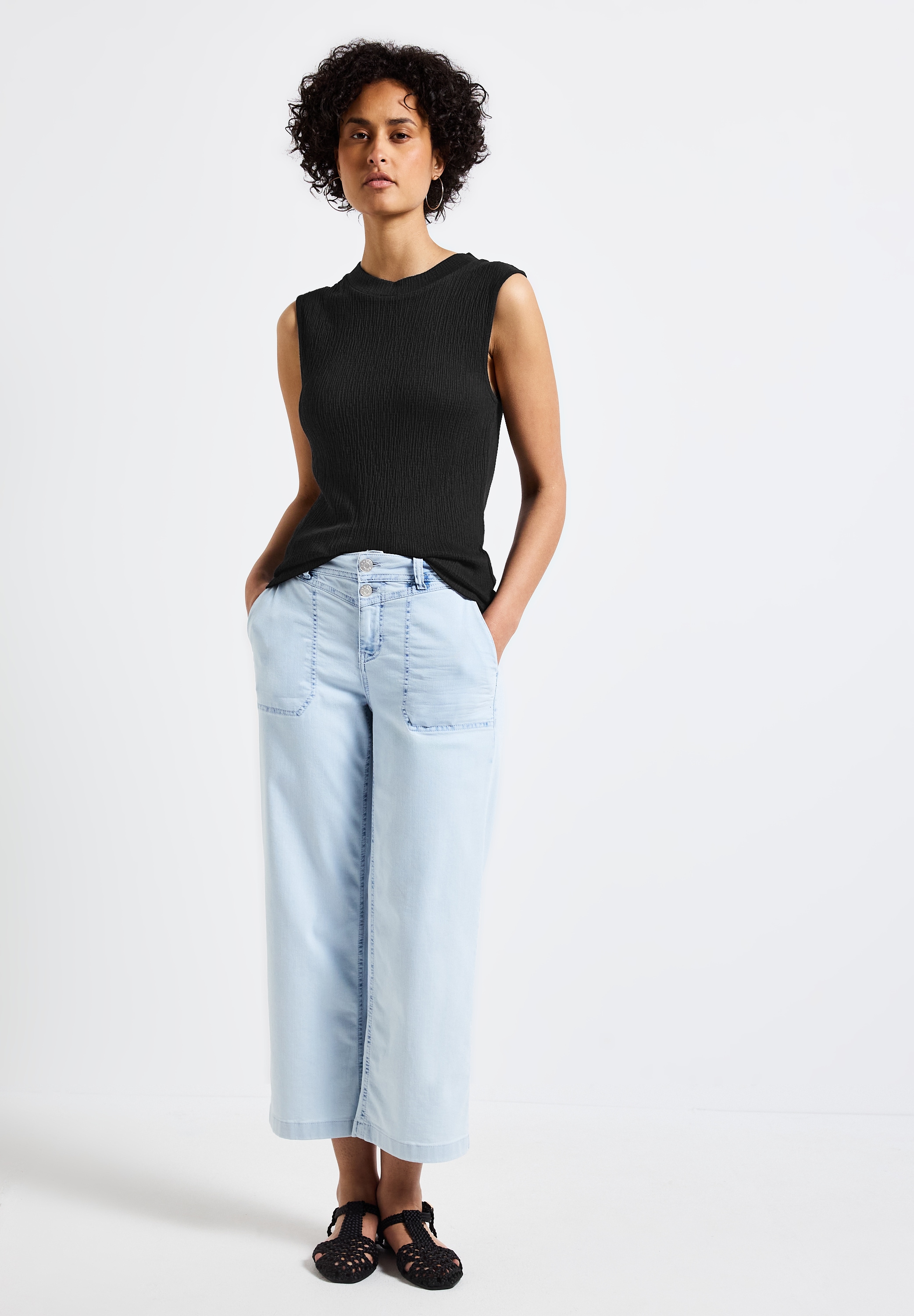 STREET ONE Stehkragenshirt, soft und weich