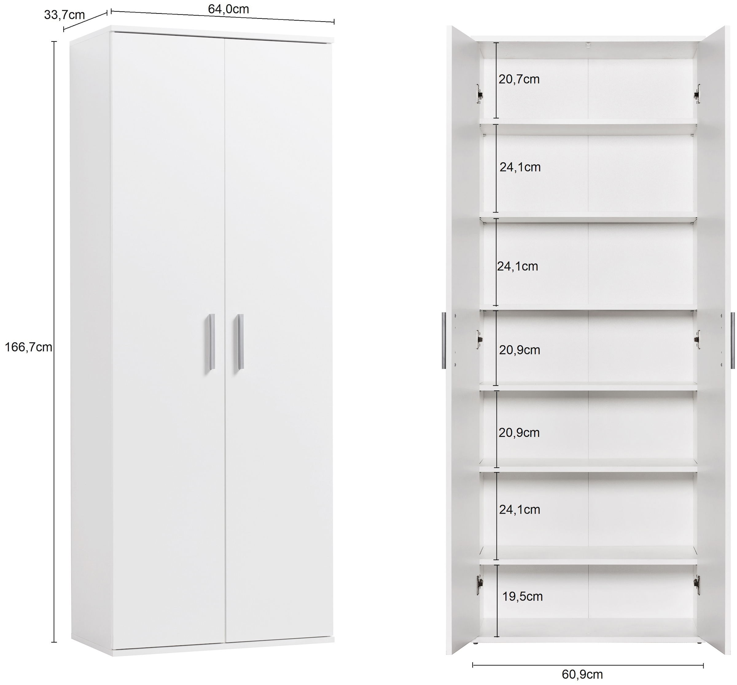 Procontour Mehrzweckschrank »Clara«, Breite 64cm, mit Einlegeböden