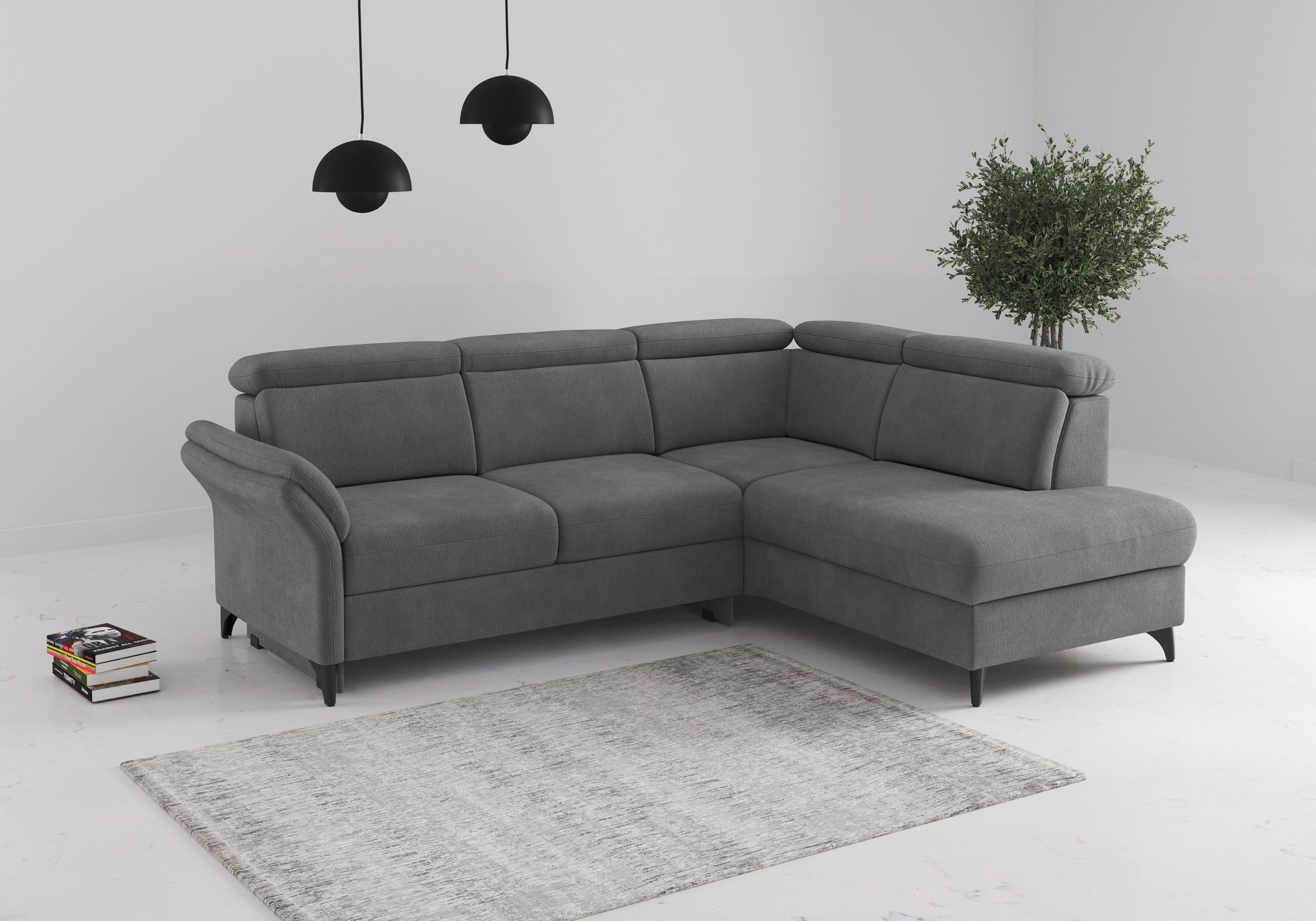 sit&more Ecksofa "Glendale, L-Form" inkl. Kopfteilverstellung, wahlweise mit Vorziehsitz und Bettkasten