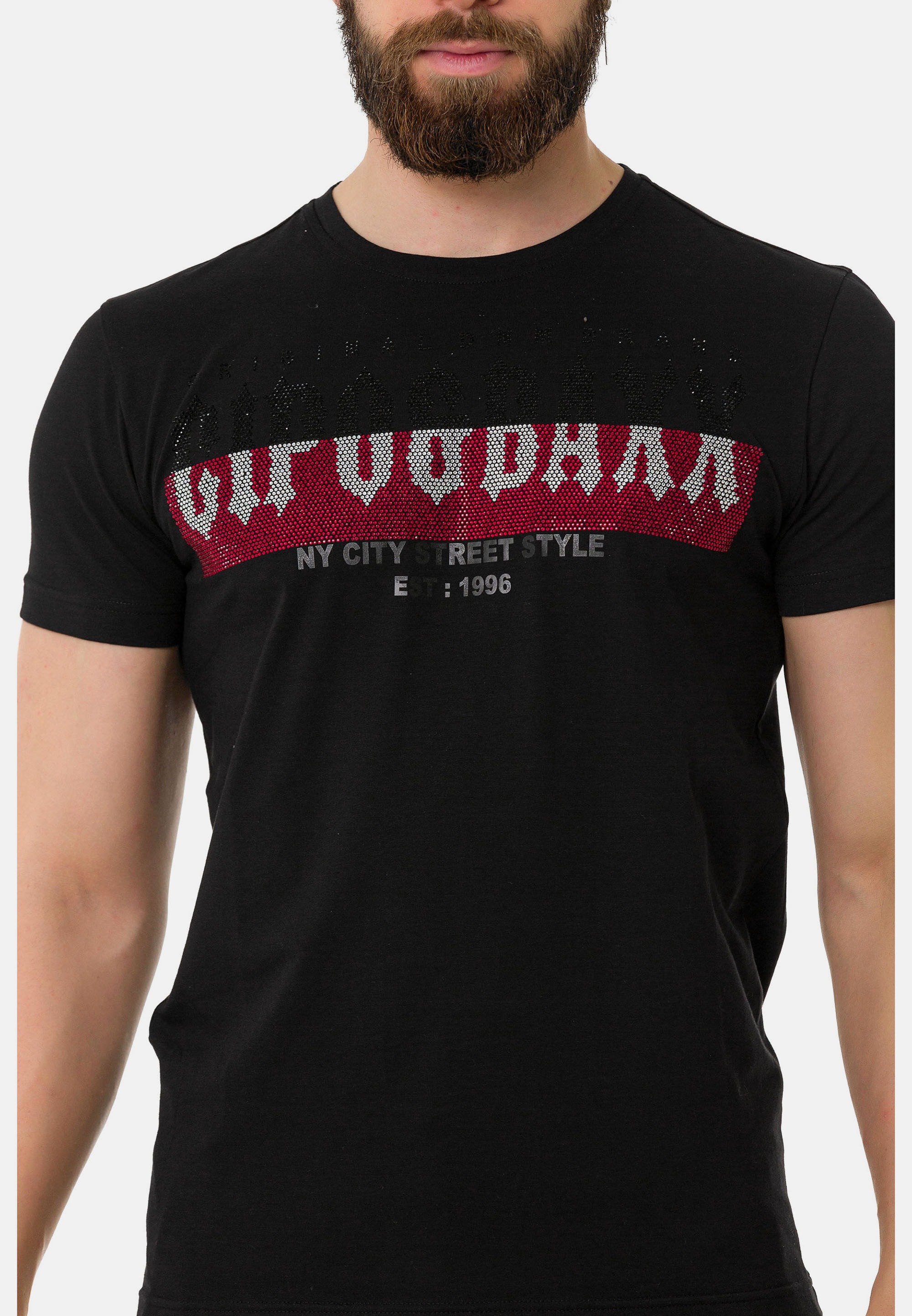 Cipo & Baxx T-Shirt »T-Shirt« mit markantem Print