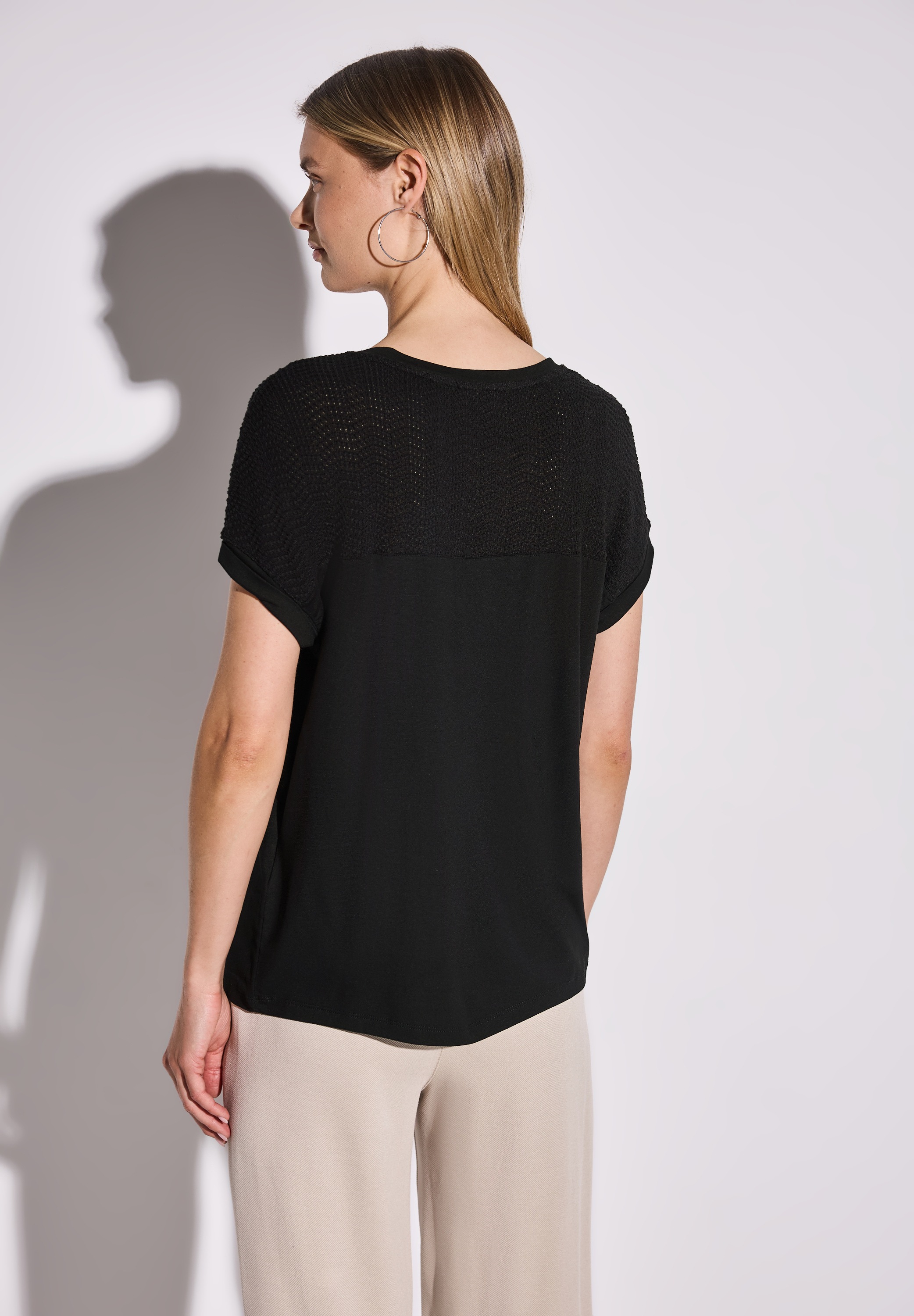 STREET ONE T-Shirt, aus strecthigem Viskosematerial