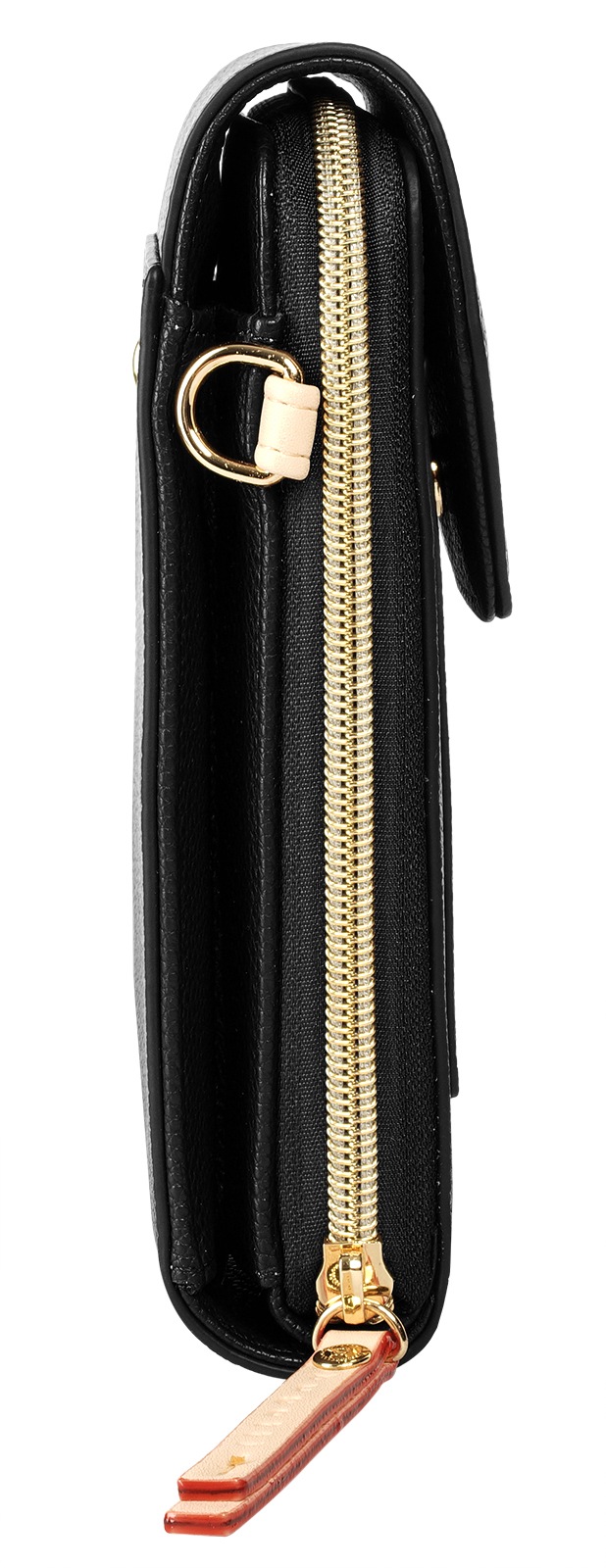 Abendtasche BUGATTI "ELLA", Damen, Gr. B/H/T: 11cm x 17cm x 4cm onesize, schwarz, Kunstfaser, leicht glänzend, unifarben, Taschen Abendtasche 3