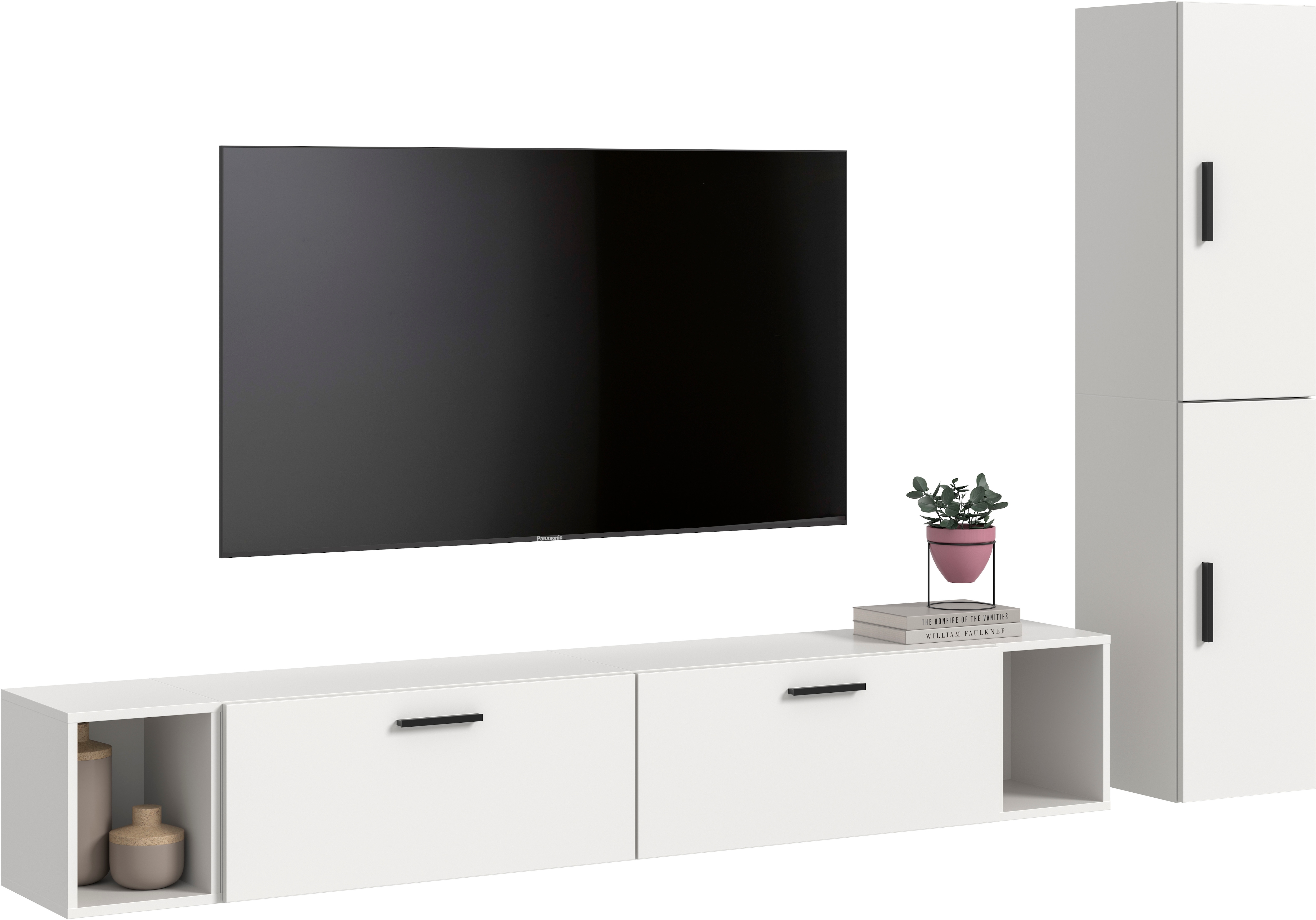 Home affaire Schrank-Set "ENESTE, 6-teilig, in verschiedenen Farben, individuell kombinierbar" verschiedenste Kombinationmöglichkeiten, stehend oder hängend, 2 Stk. tlg.