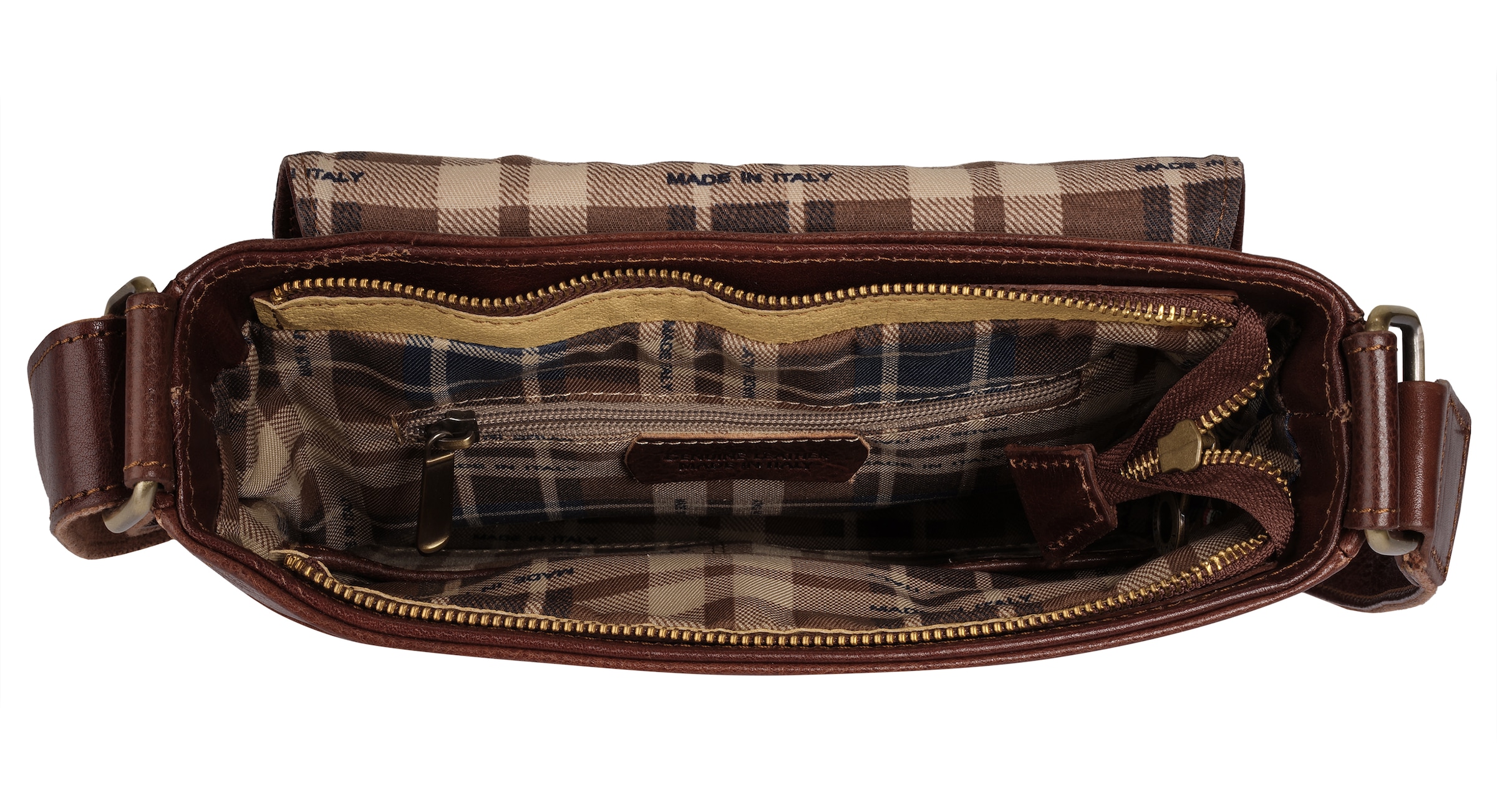 Piké Umhängetasche, echt Leder, Made in Italy