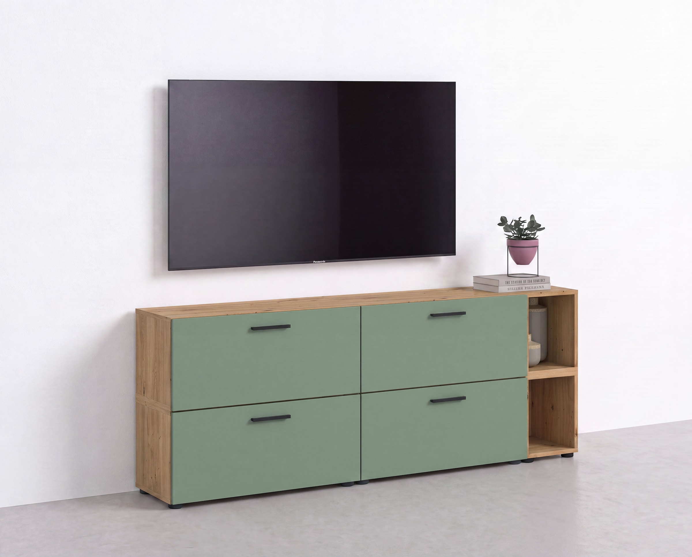 Home affaire Schrank-Set "ENESTE, 6-teilig, in verschiedenen Farben, individuell kombinierbar" verschiedenste Kombinationmöglichkeiten, stehend oder hängend, 2 Stk. tlg.