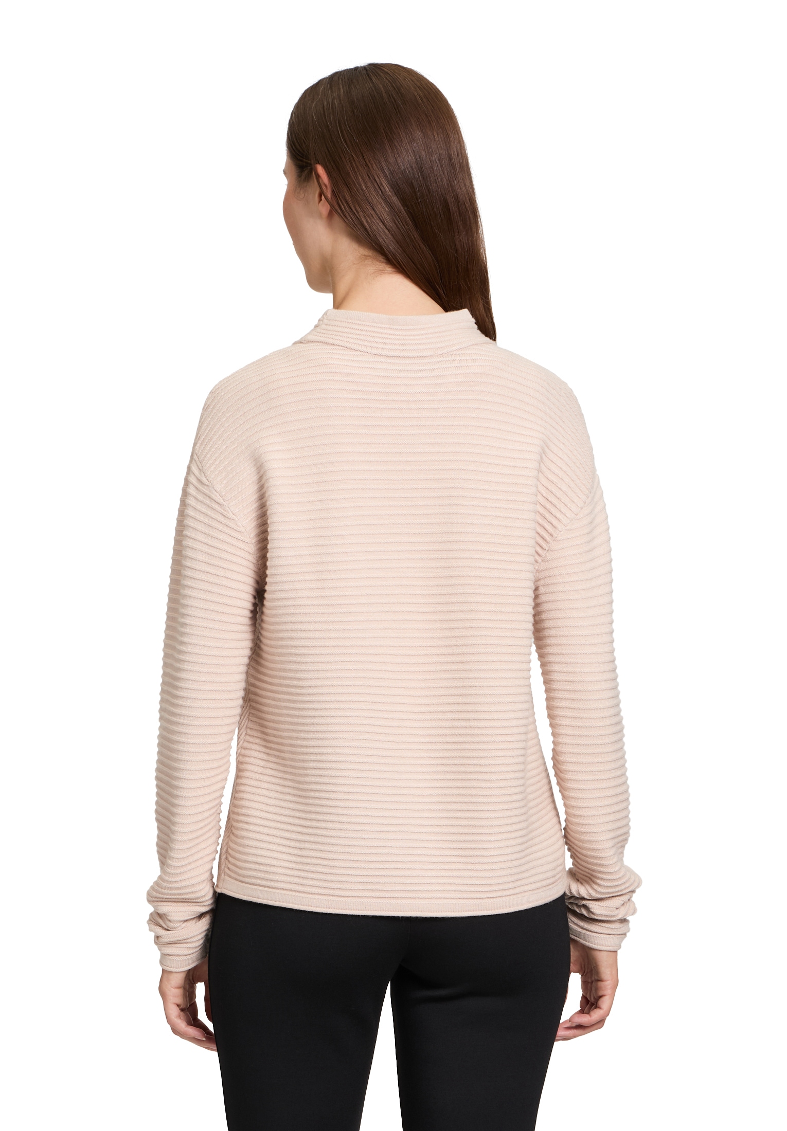 Betty Barclay Strickpullover »Betty Barclay Basic-Strickpullover mit Rippenstruktur«, (1 tlg.), Kragen