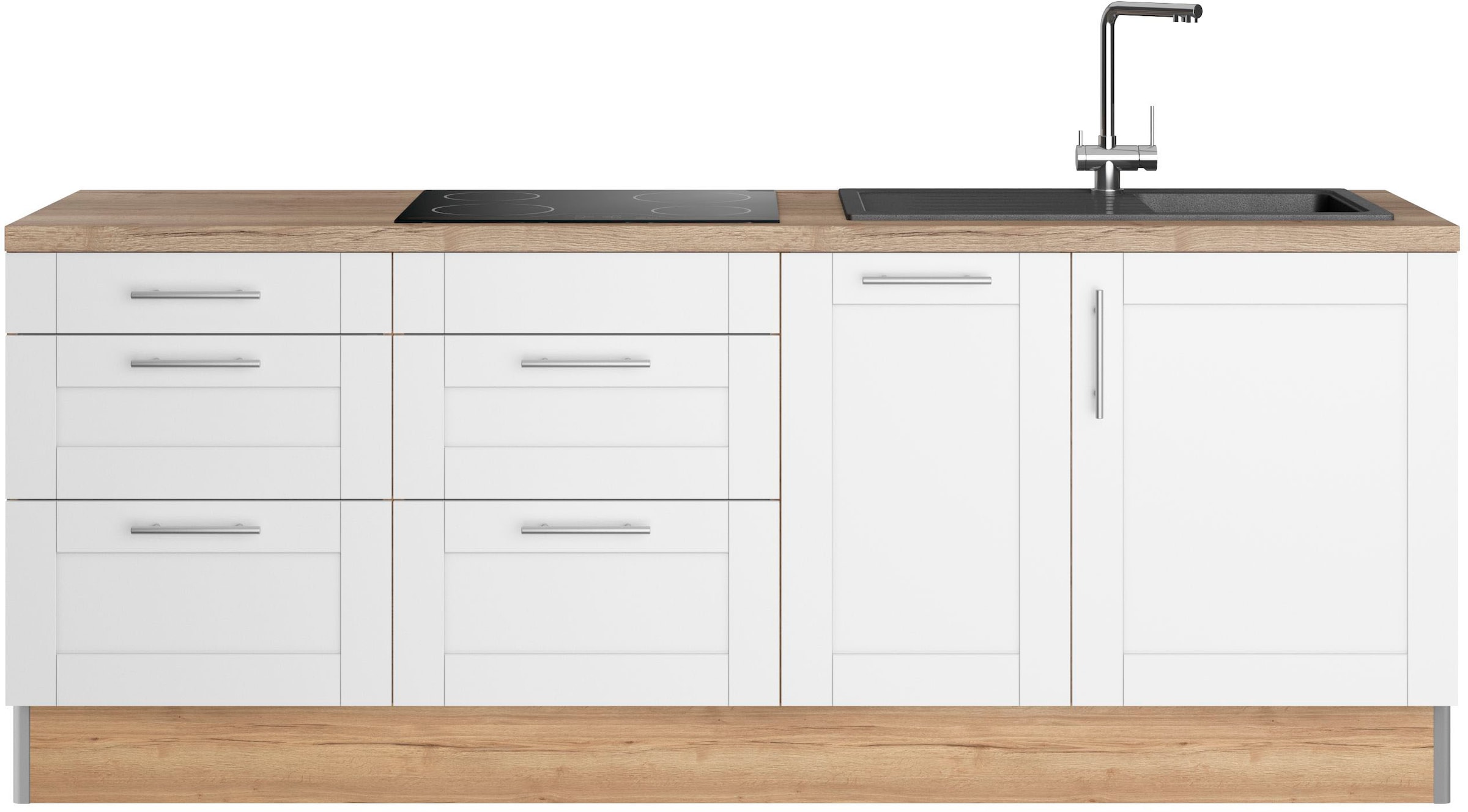 KOCHSTATION Küche "KS-Ahus", Breite 225 cm, wahlw. Mit E-Geräten, Soft Clos günstig online kaufen