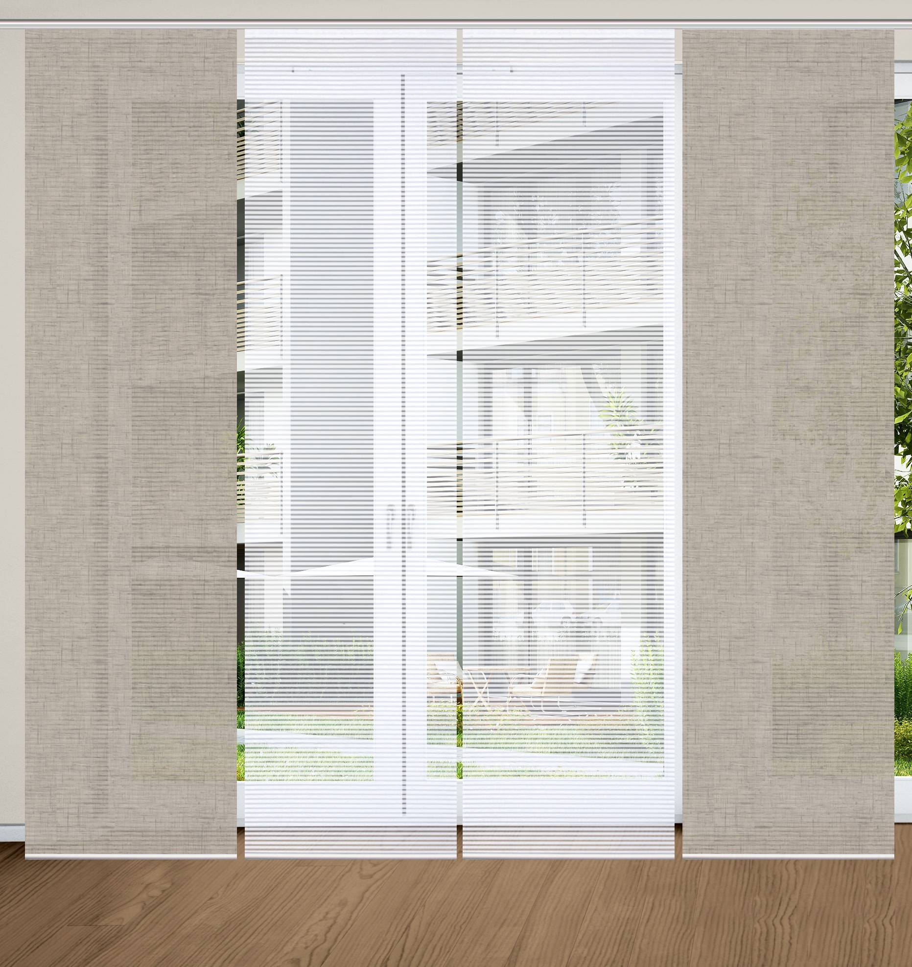 HOME in green Schiebegardine "ESTRA" Paneelwagen 4 Stk. tlg. SET DIGITALDRU günstig online kaufen