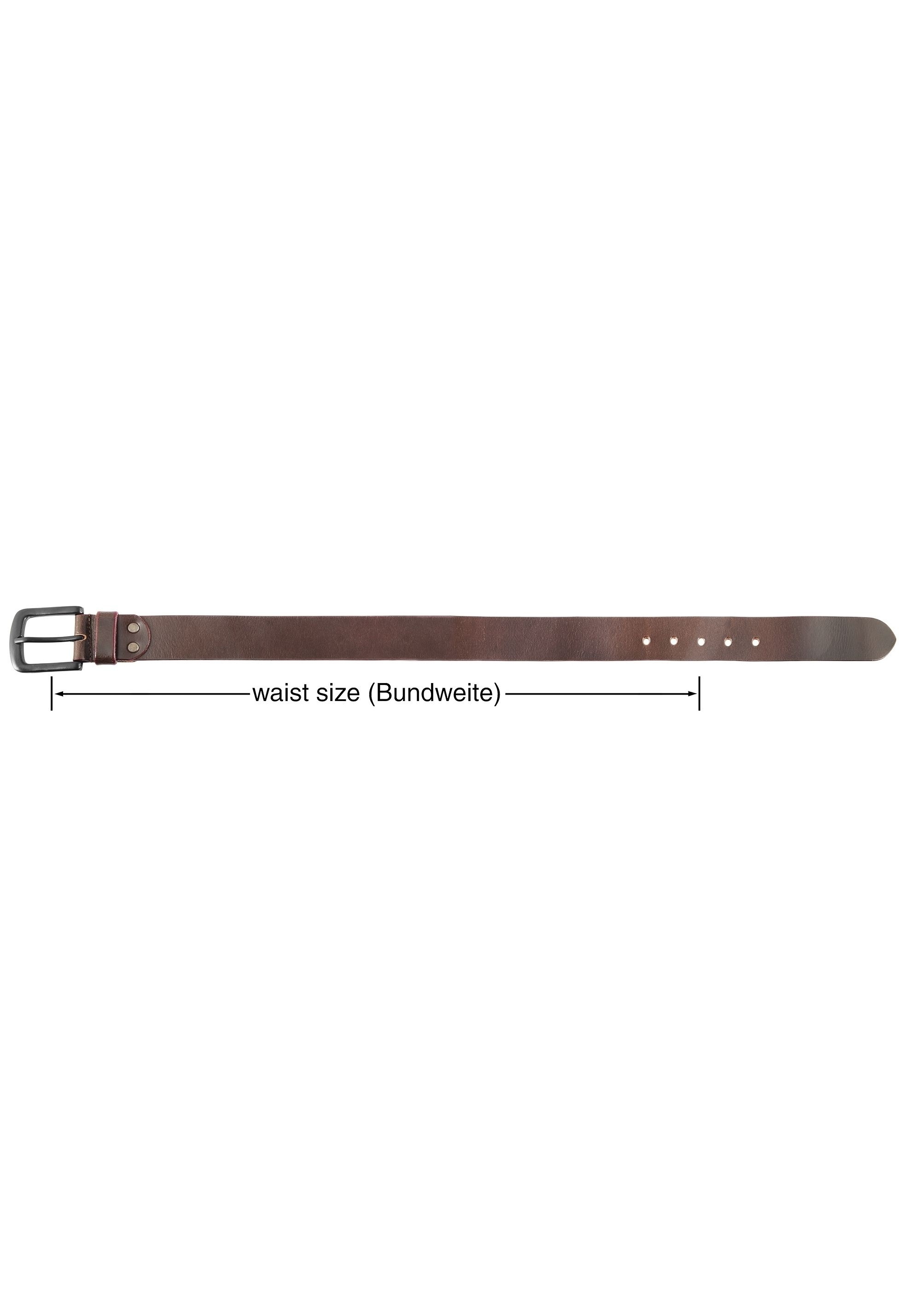 Leonardo Verrelli Ledergürtel »80 cm - 150 cm (Bundweite) in Dunkelbraun aus 100% Echtleder,«