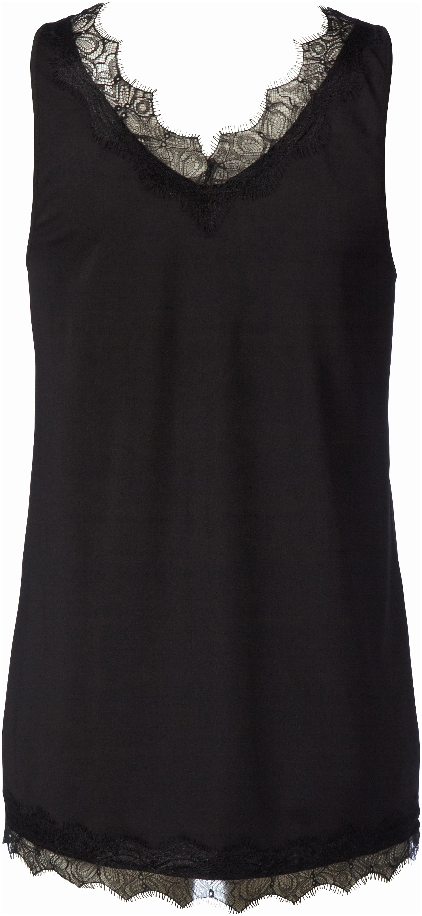 rosemunde Spitzentop "Billie Tank Top" Vintage-Spitzenbesatz an V- Ausschni günstig online kaufen