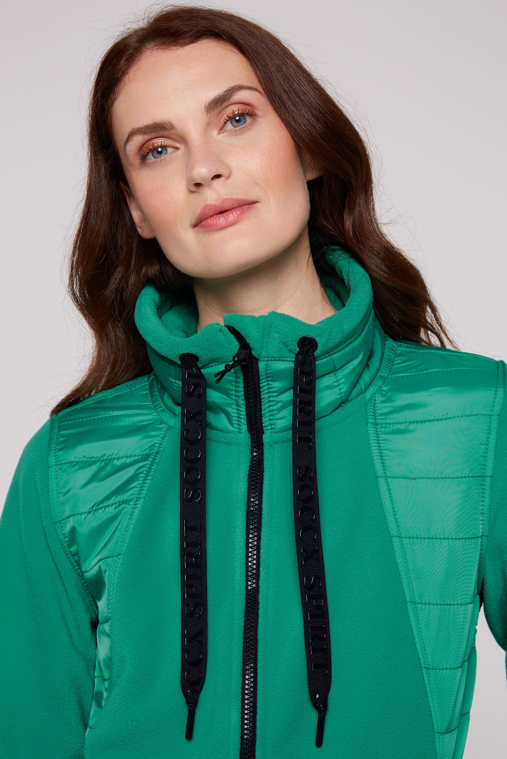 SOCCX Fleecejacke, ohne Kapuze, mit Stehkragen