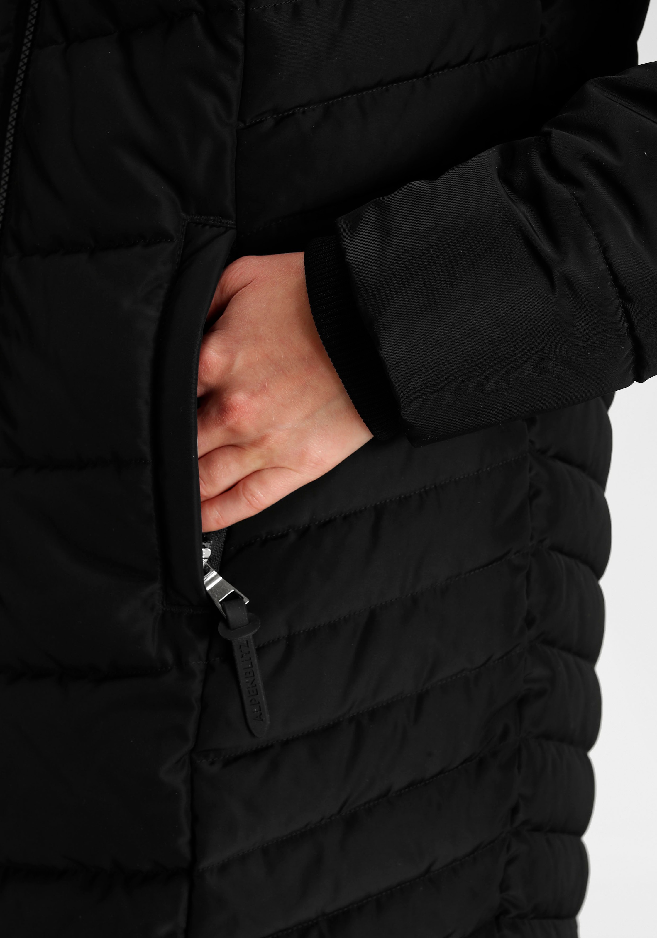 Thumbnail - ALPENBLITZ Steppmantel "Konstanz" mit kuscheligem Kapuzen-Fleecefutter