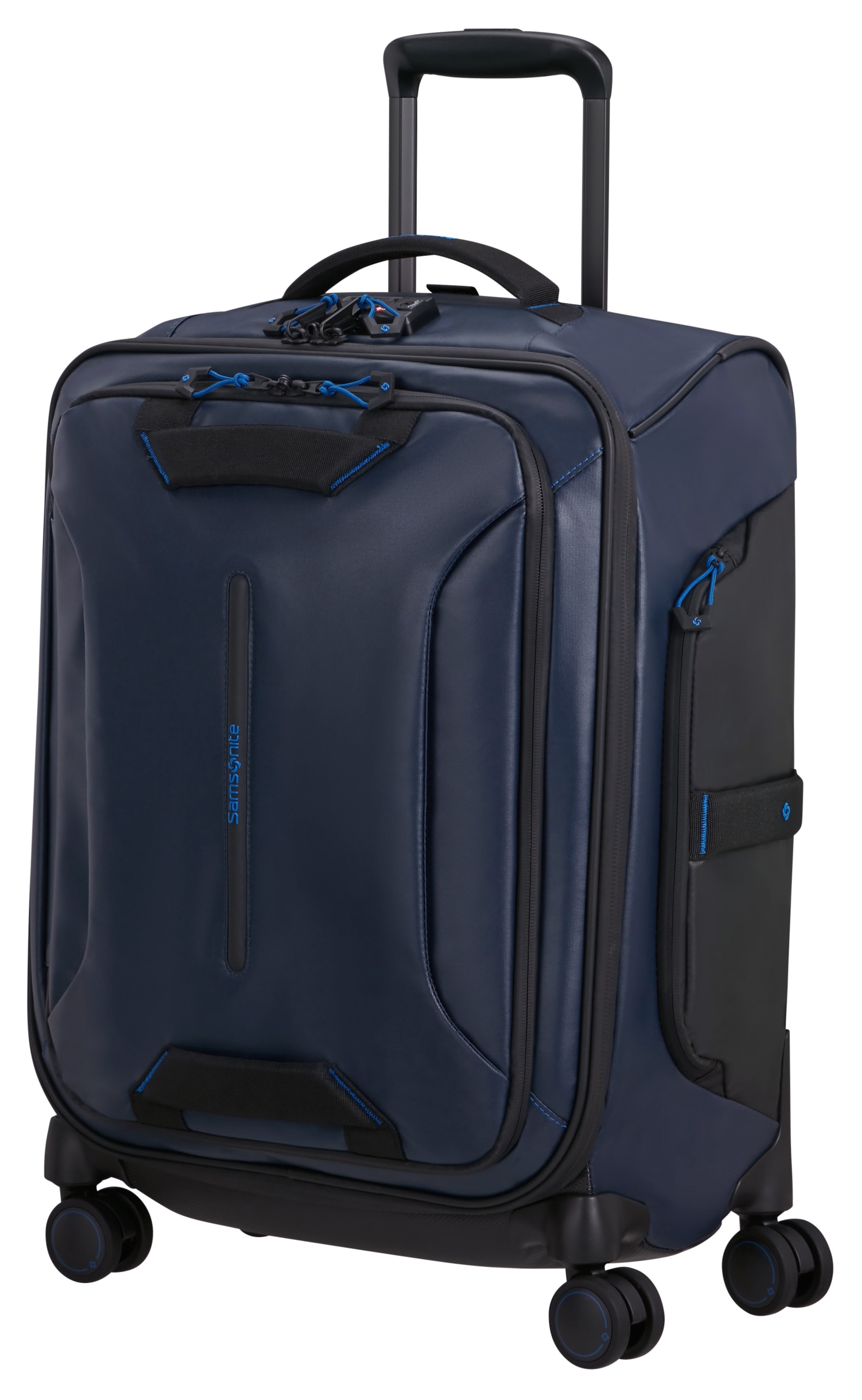 Samsonite Weichgepäck-Trolley "ECODIVER 55", 4 St. Rollen, Handgepäck Koffer Reisegepäck Weichgepäck-Koffer Fronttasche