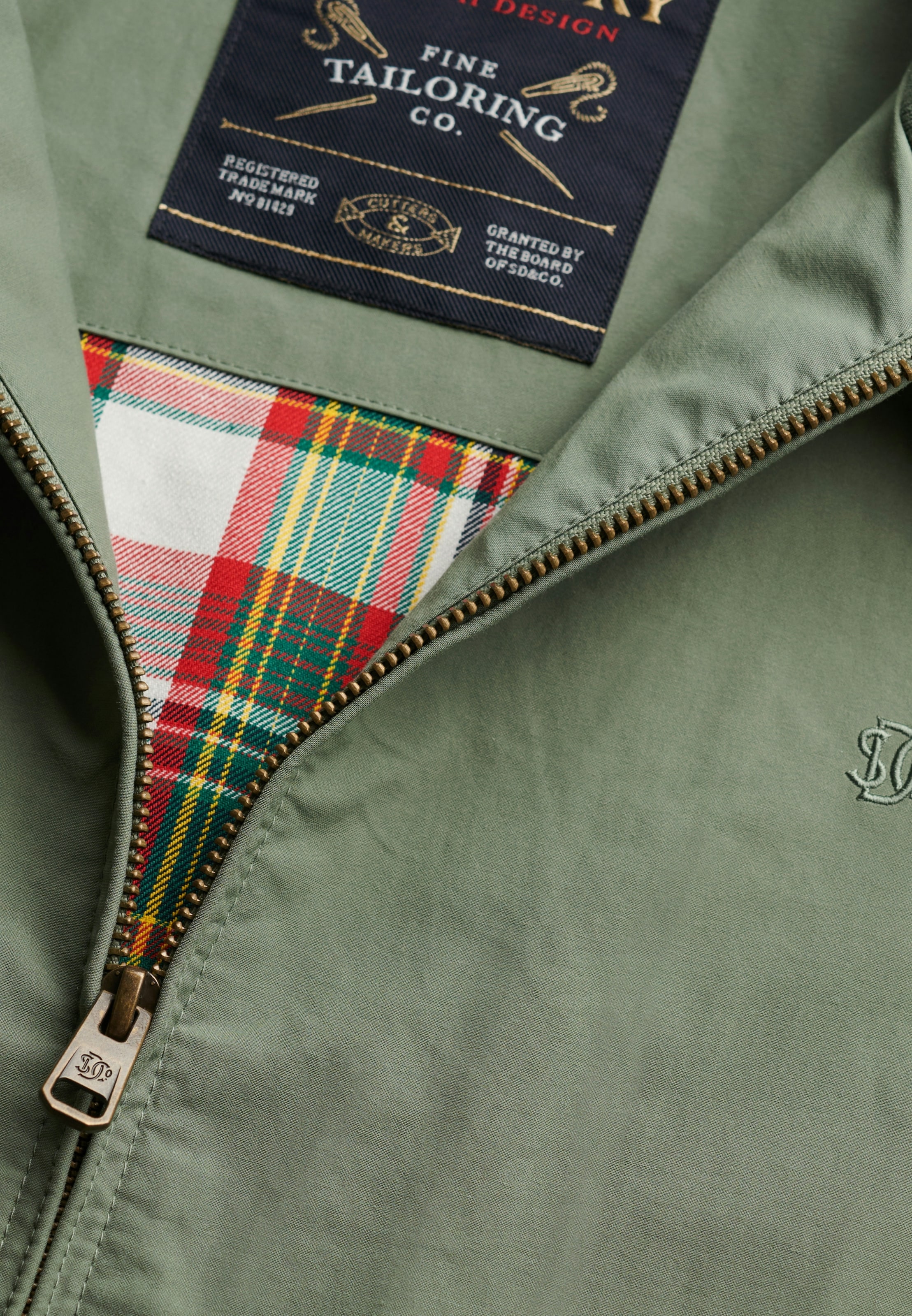 Superdry Parka »CLASSIC HARRINGTON JACKET« ohne Kapuze Relaxed Fit, mit hochschließendem Kragen, aus Polyester und Baumwolle
