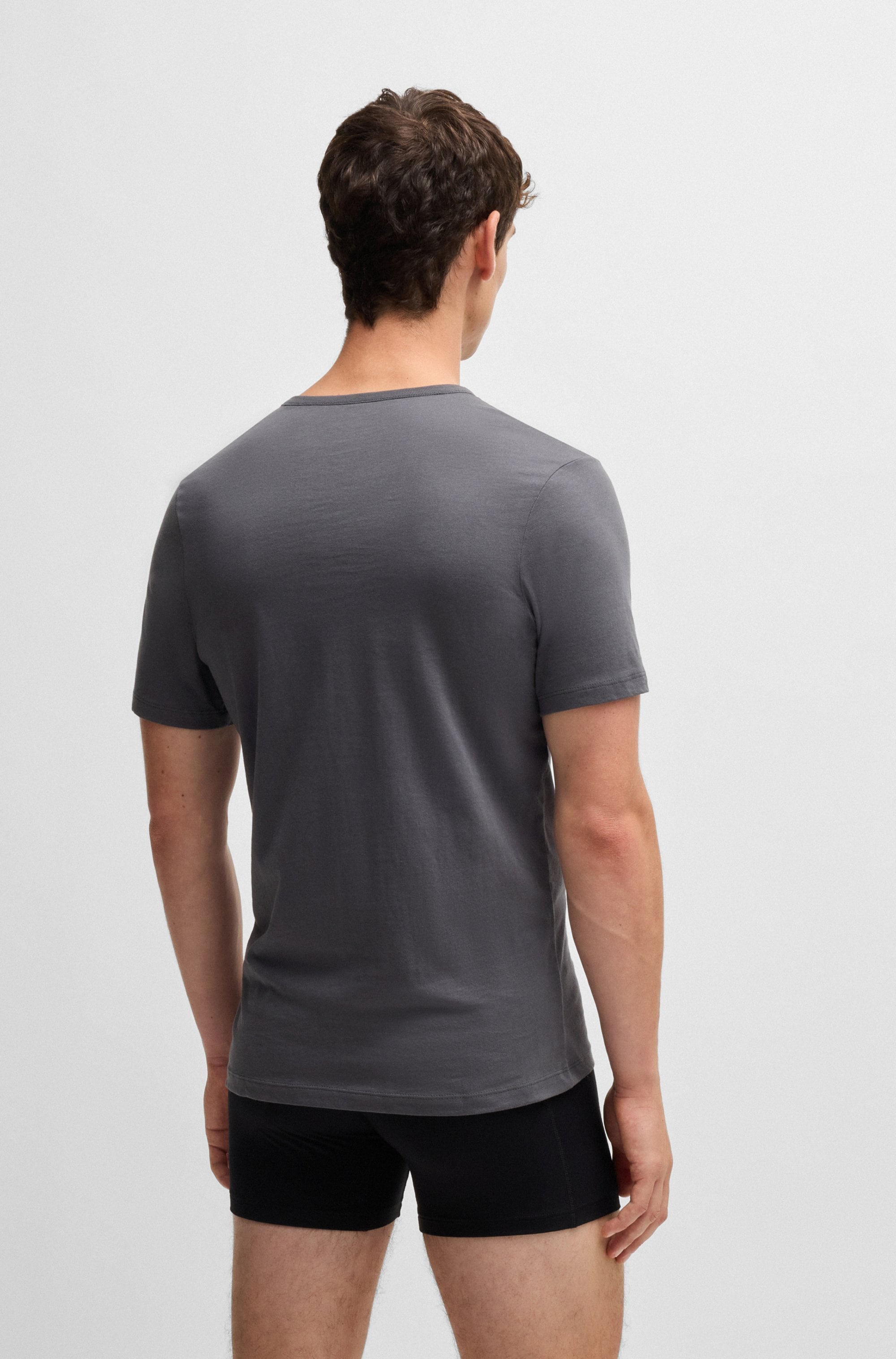 BOSS T-Shirt »Rundhals BOSS ONE x David Beckham«, (Packung, 3 tlg., 3er-Pack), mit dezentem BOSS Logo-Print