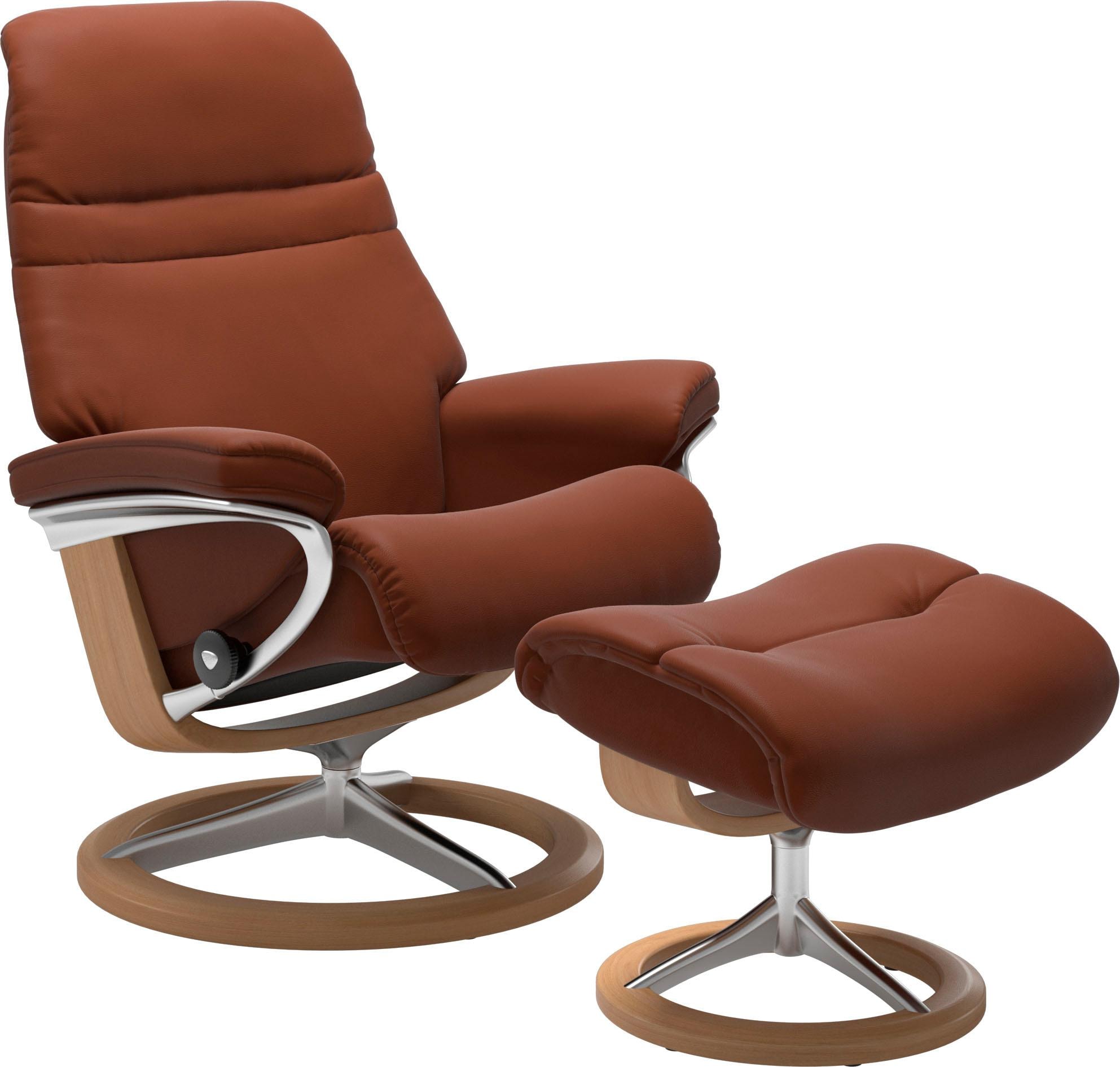 Stressless Relaxsessel "Sunrise" mit Signature Base, Größe M, Gestell Eiche, in 2 Bezugsqualitäten lieferbar