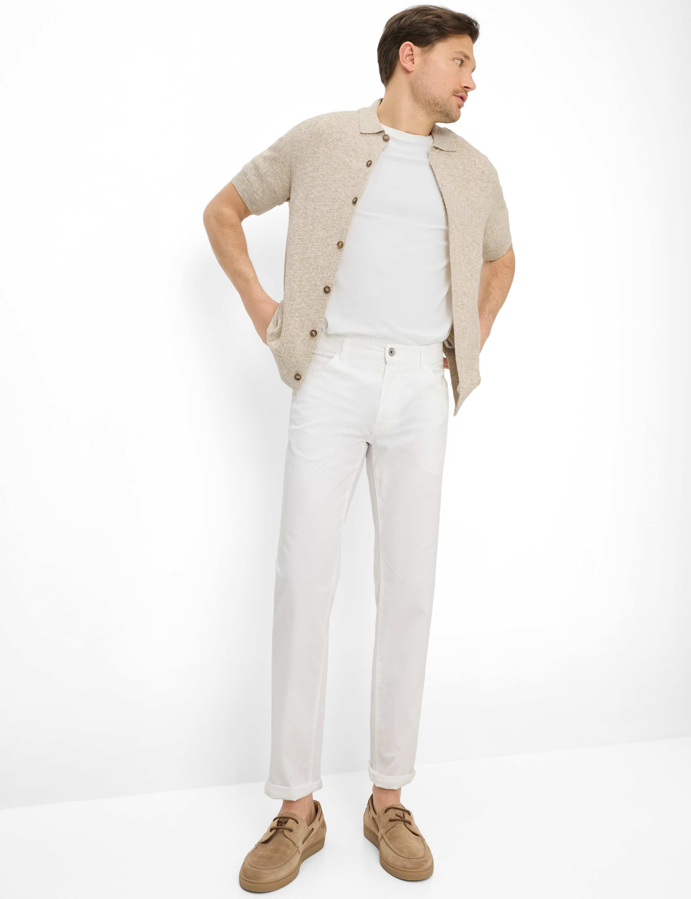 Brax Hose CADIZ U weiss   34/L30 herren 2