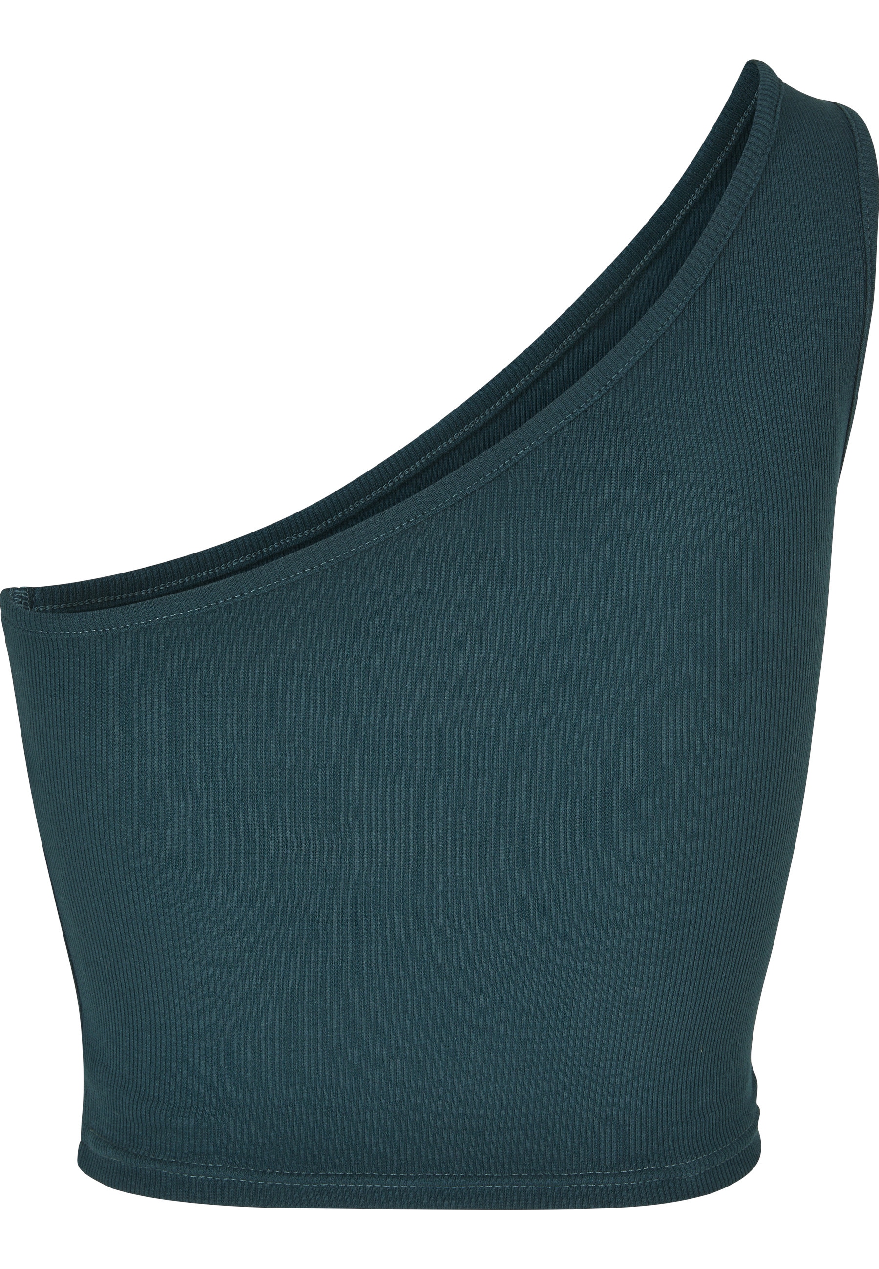 URBAN CLASSICS Tanktop »Urban Classics Damen Ladies Cropped Asymmetric Top« 1 Stk.