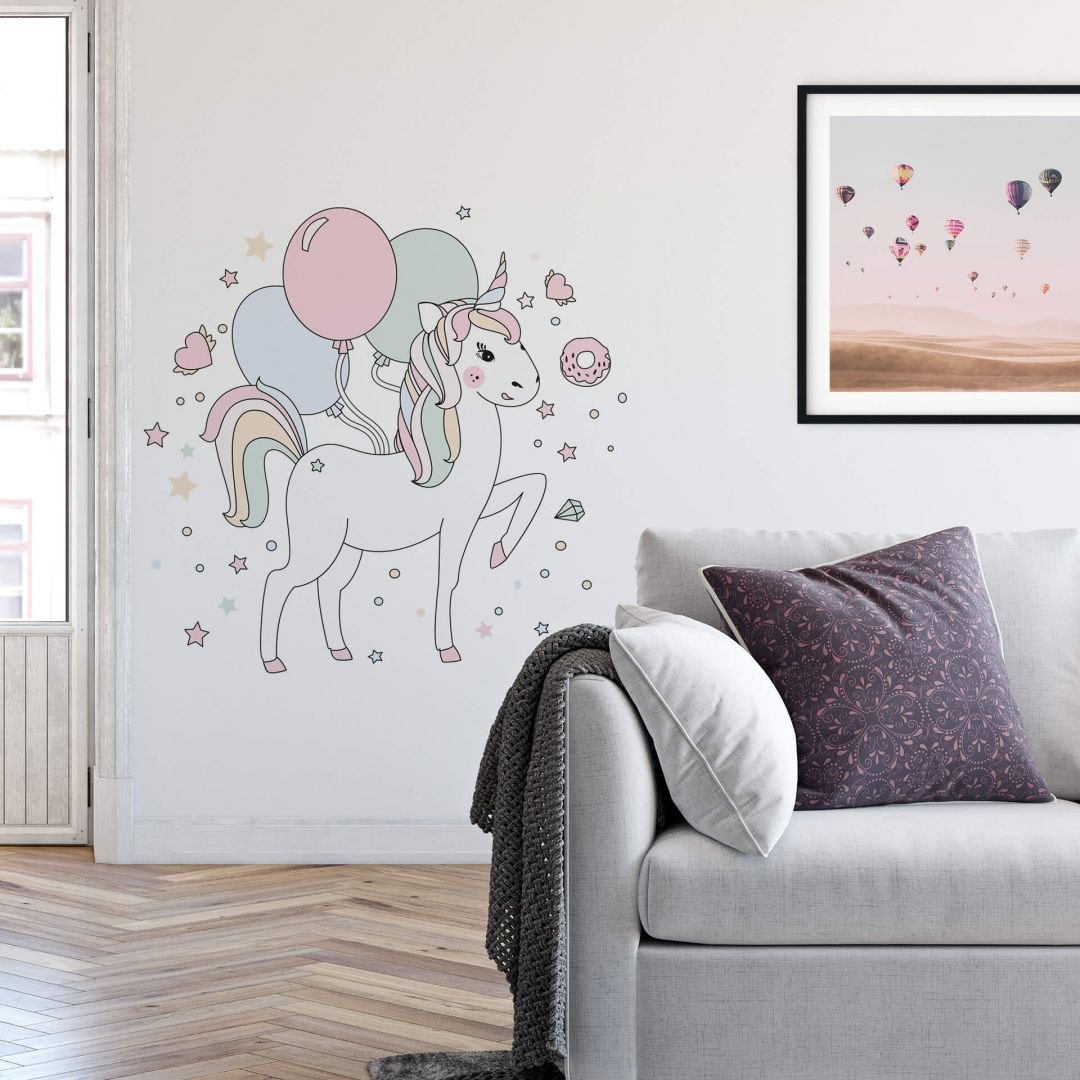 Wall-Art Wandtattoo »Geburtstags Einhorn Luftballon«, (1 St.) kaufen | BAUR