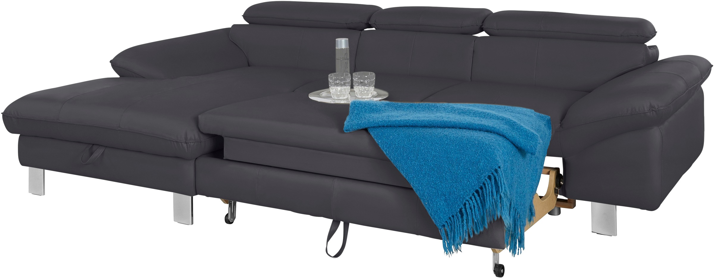 COTTA Ecksofa Driver, mit Kopfteilverstellung, wahlweise mit Bettfunktion