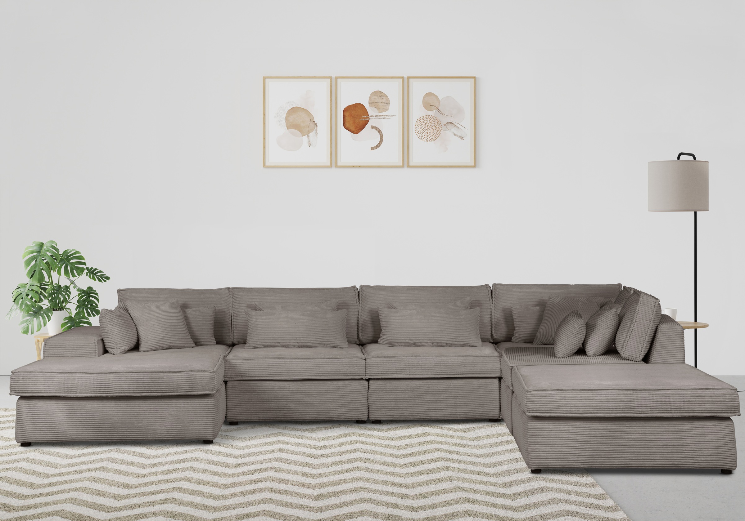 OTTO home Wohnlandschaft "Enid U-Form" 6 Teile, bestehend aus Modulen, in v günstig online kaufen