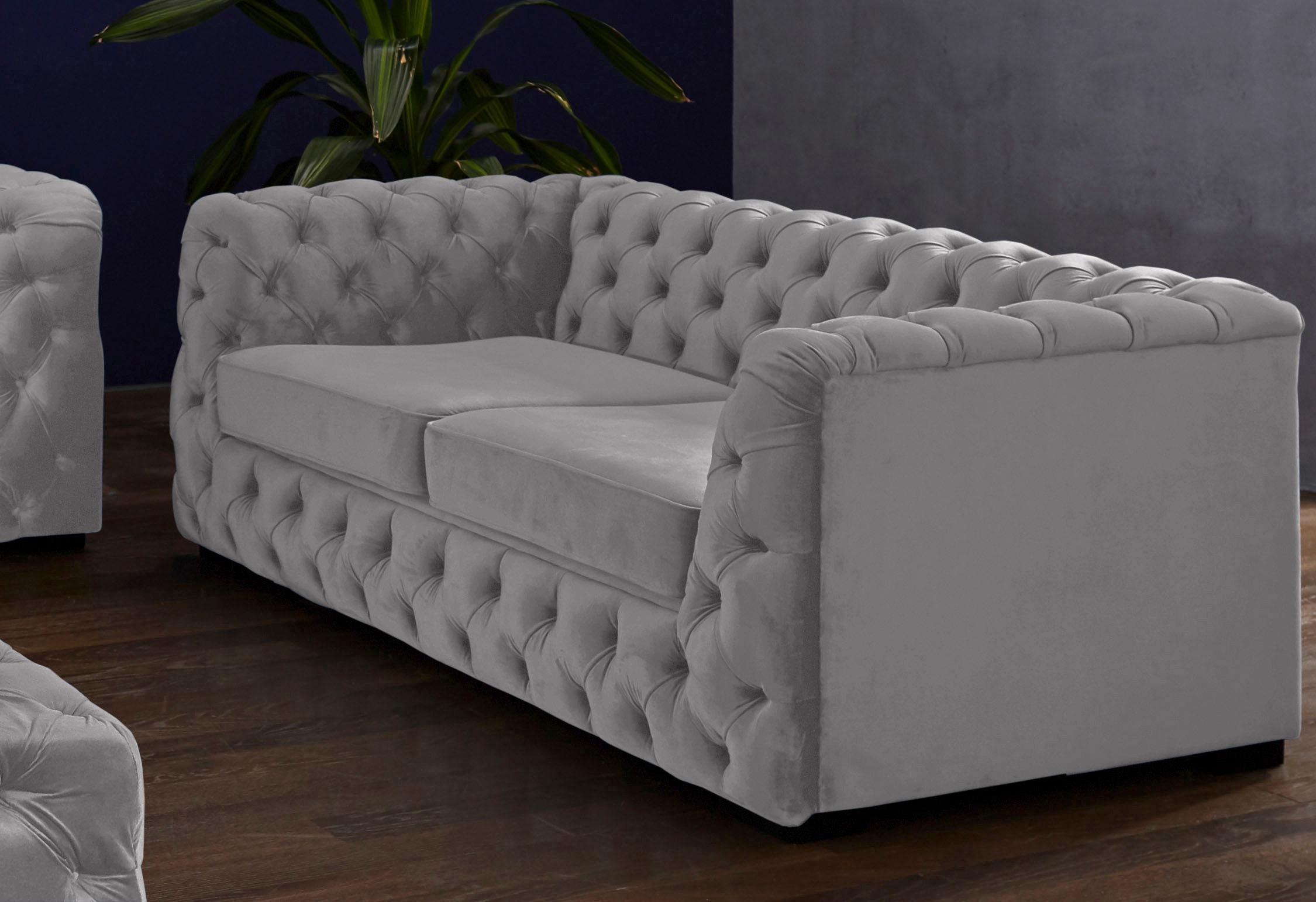Home affaire Chesterfield-Sofa "Kalina", mit klassischer Chesterfield-Knopf günstig online kaufen